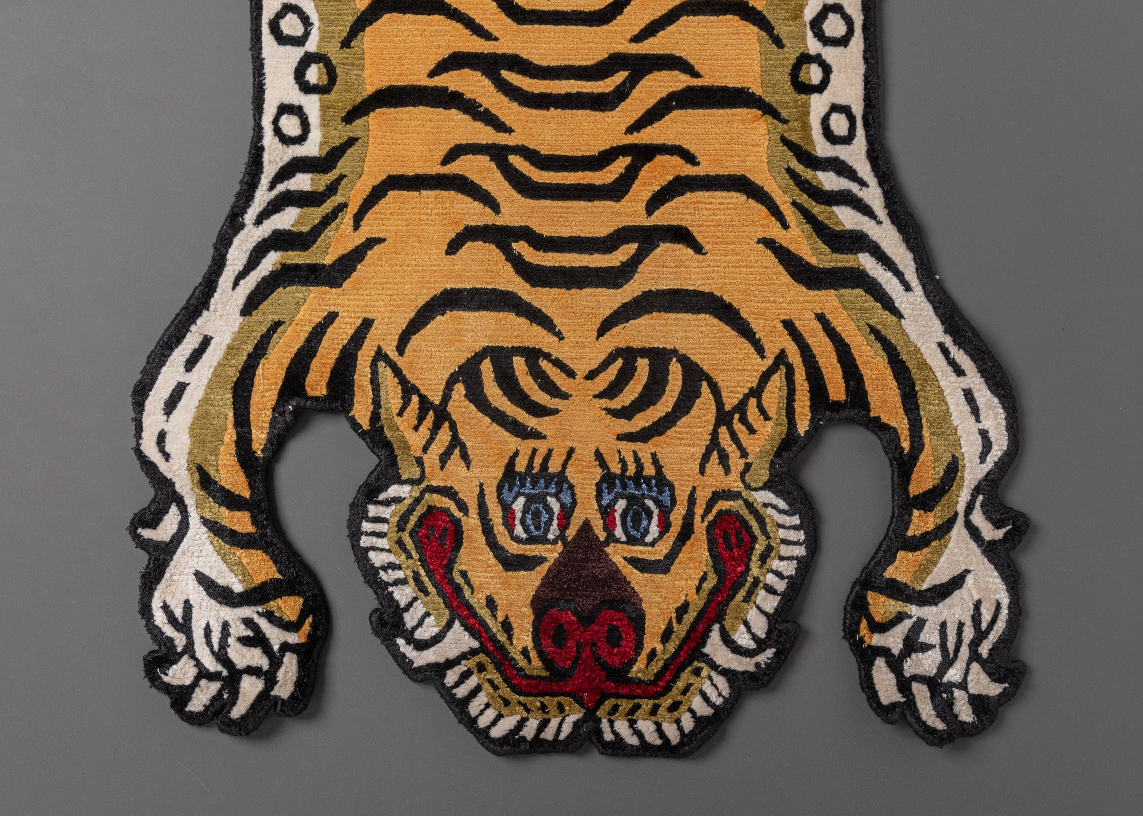 Tibetan Tiger Tufted Woolen Rug | Handcrafted Rug