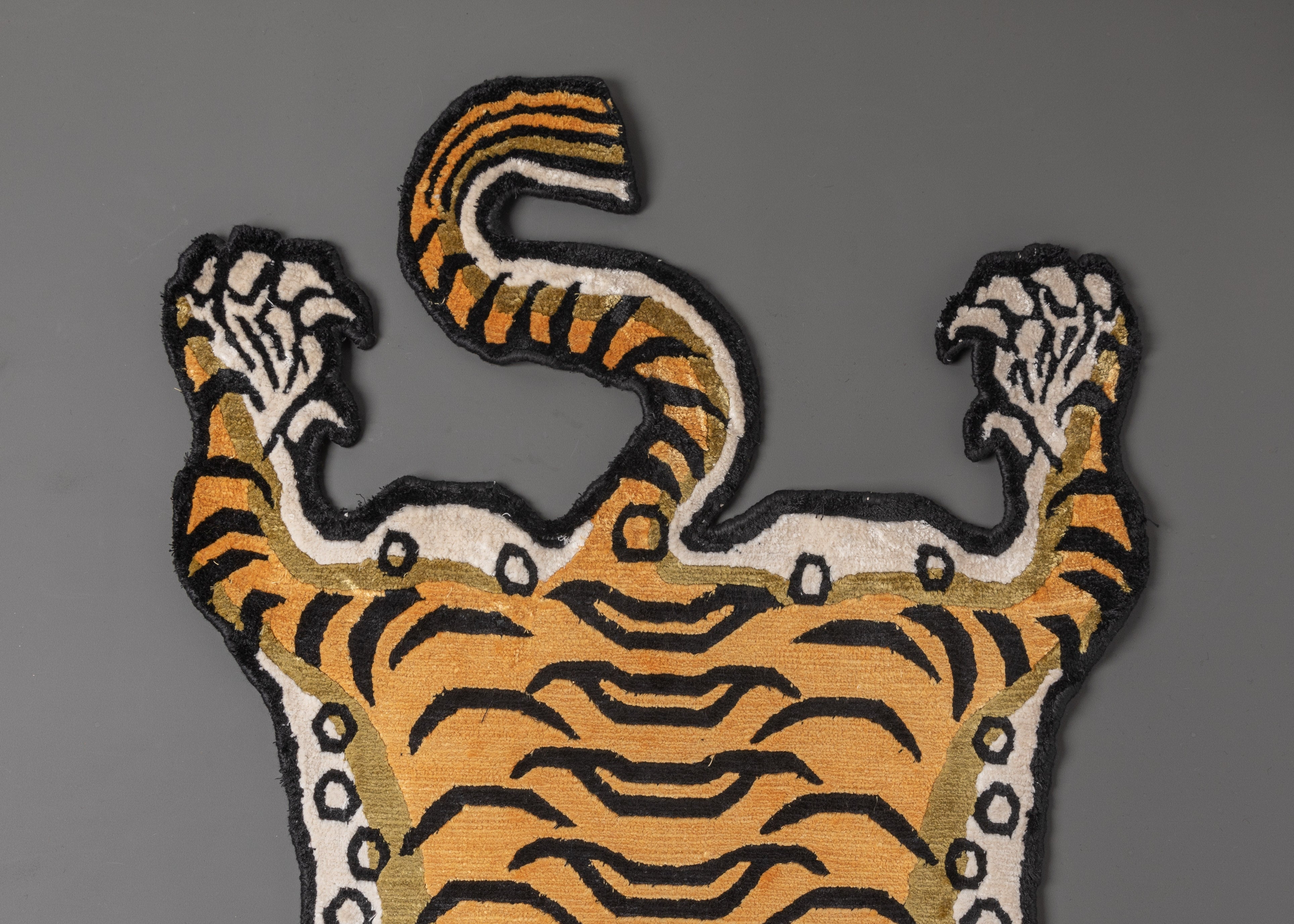 Tibetan Tiger Tufted Woolen Rug | Handcrafted Rug