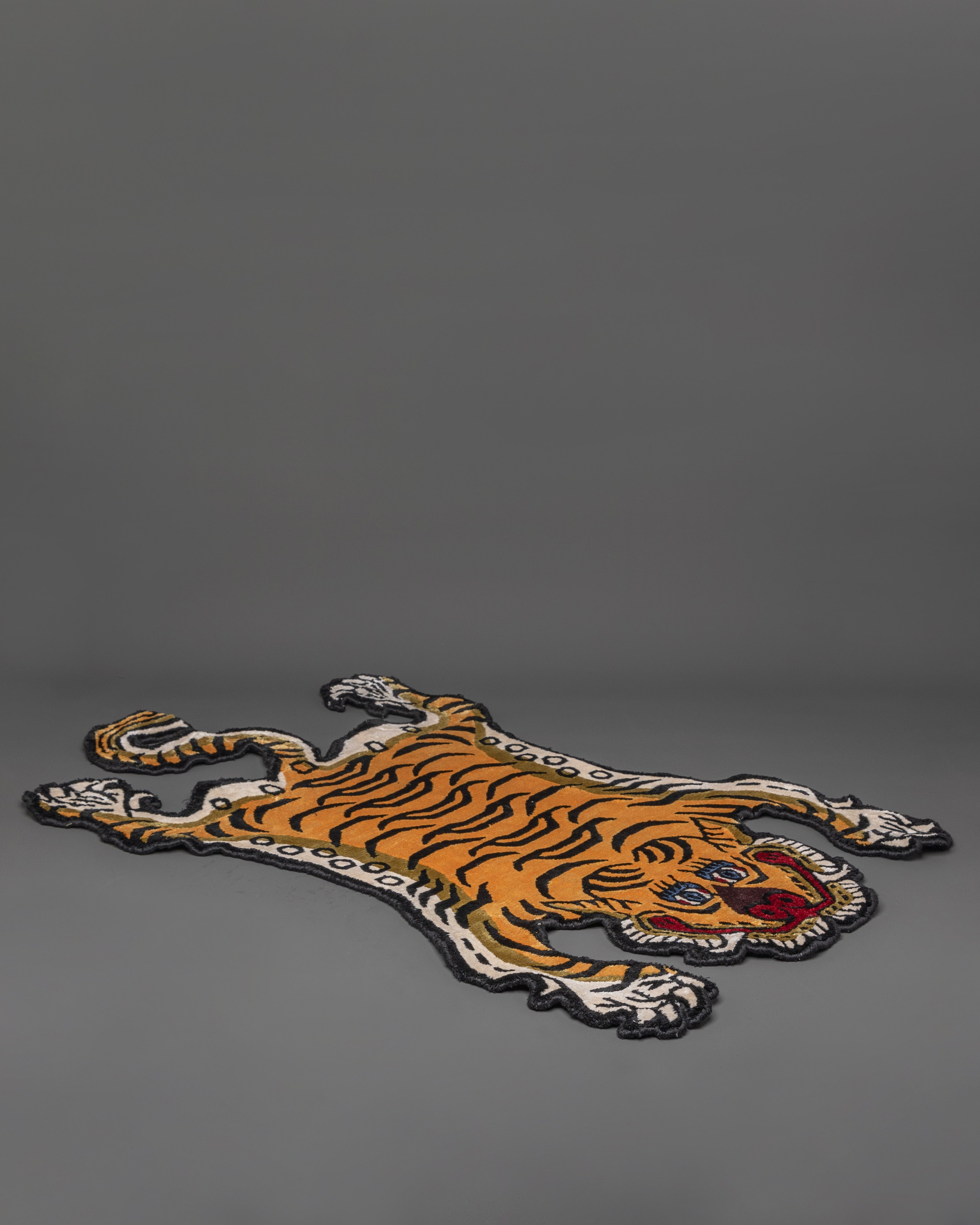 Tibetan Tiger Tufted Woolen Rug | Handcrafted Rug