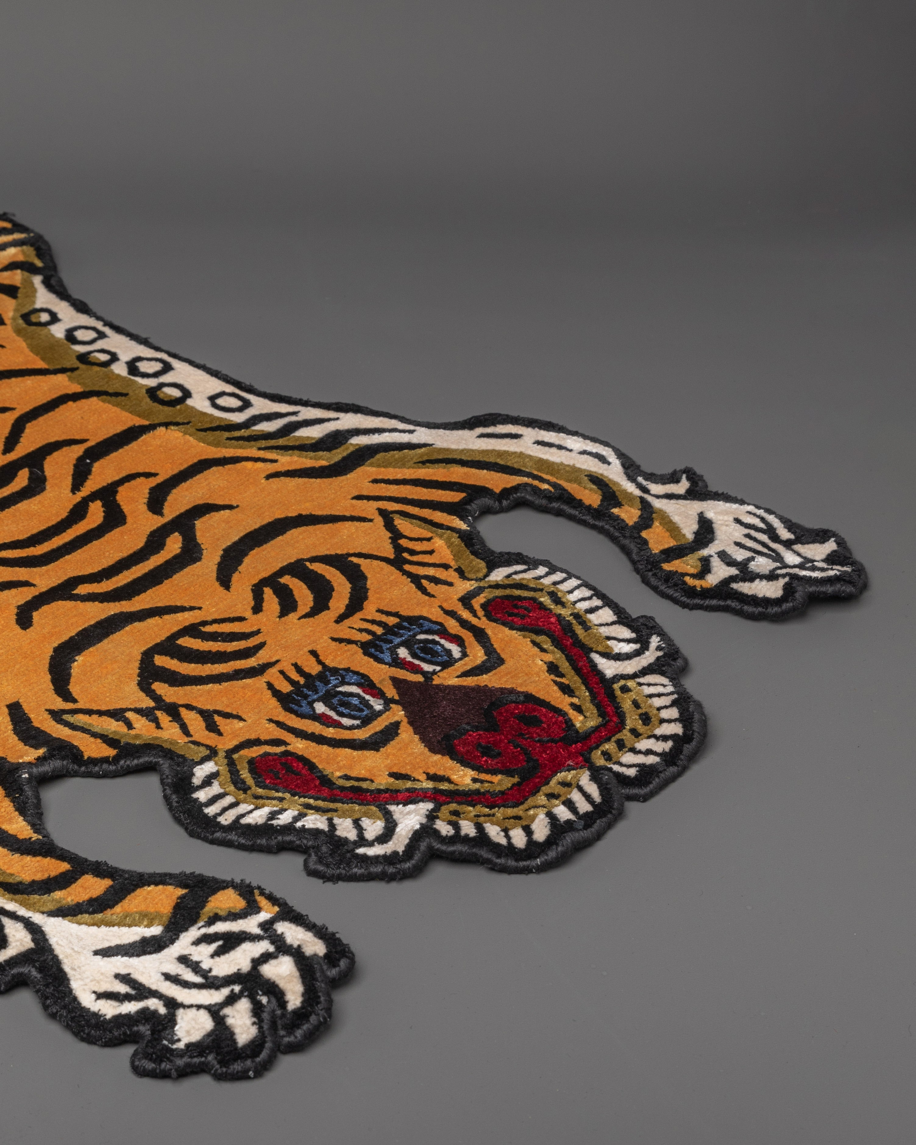 Tibetan Tiger Tufted Woolen Rug | Handcrafted Rug