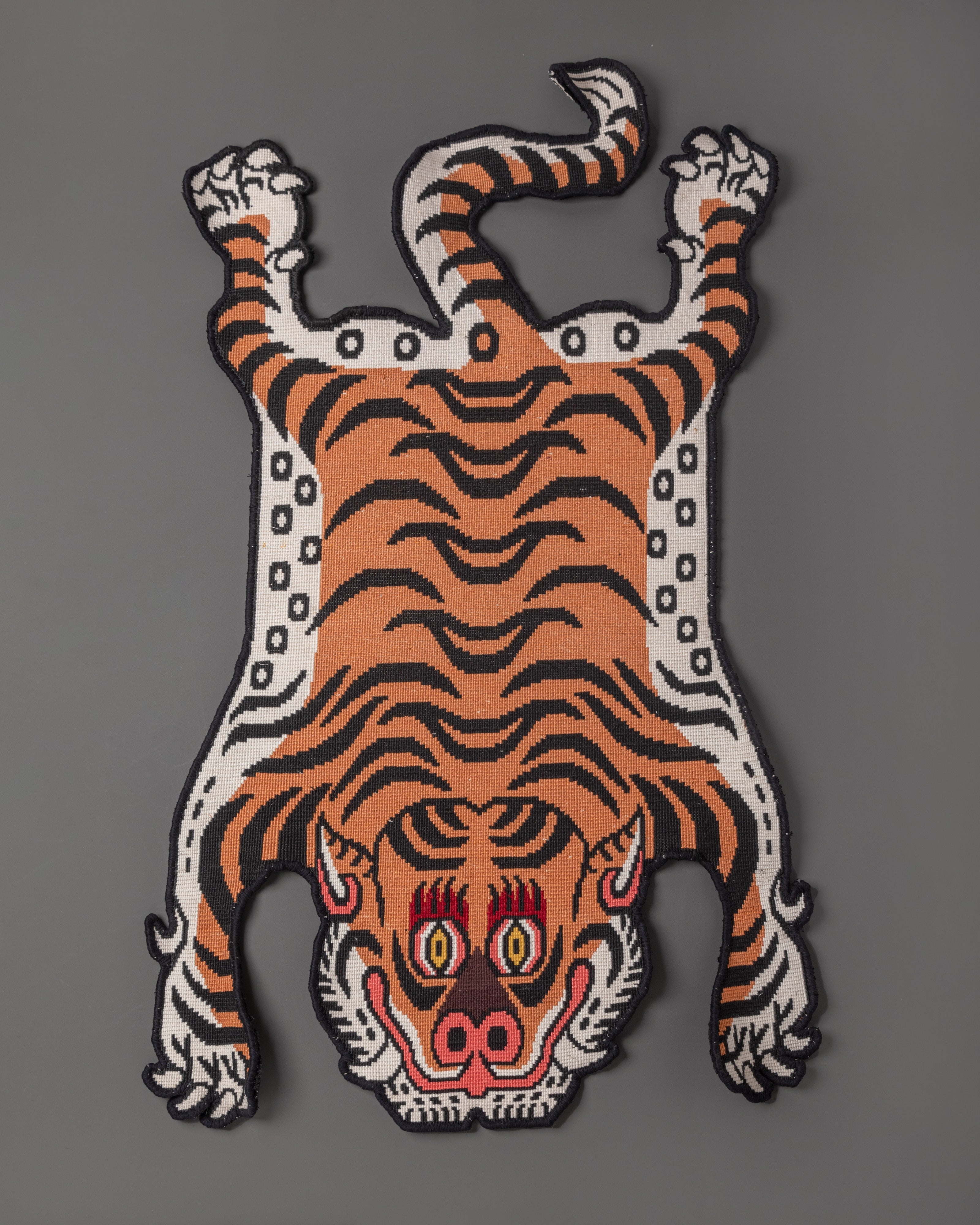 Decorative Tiger Floor Mat | Handcrafted Wool Rug