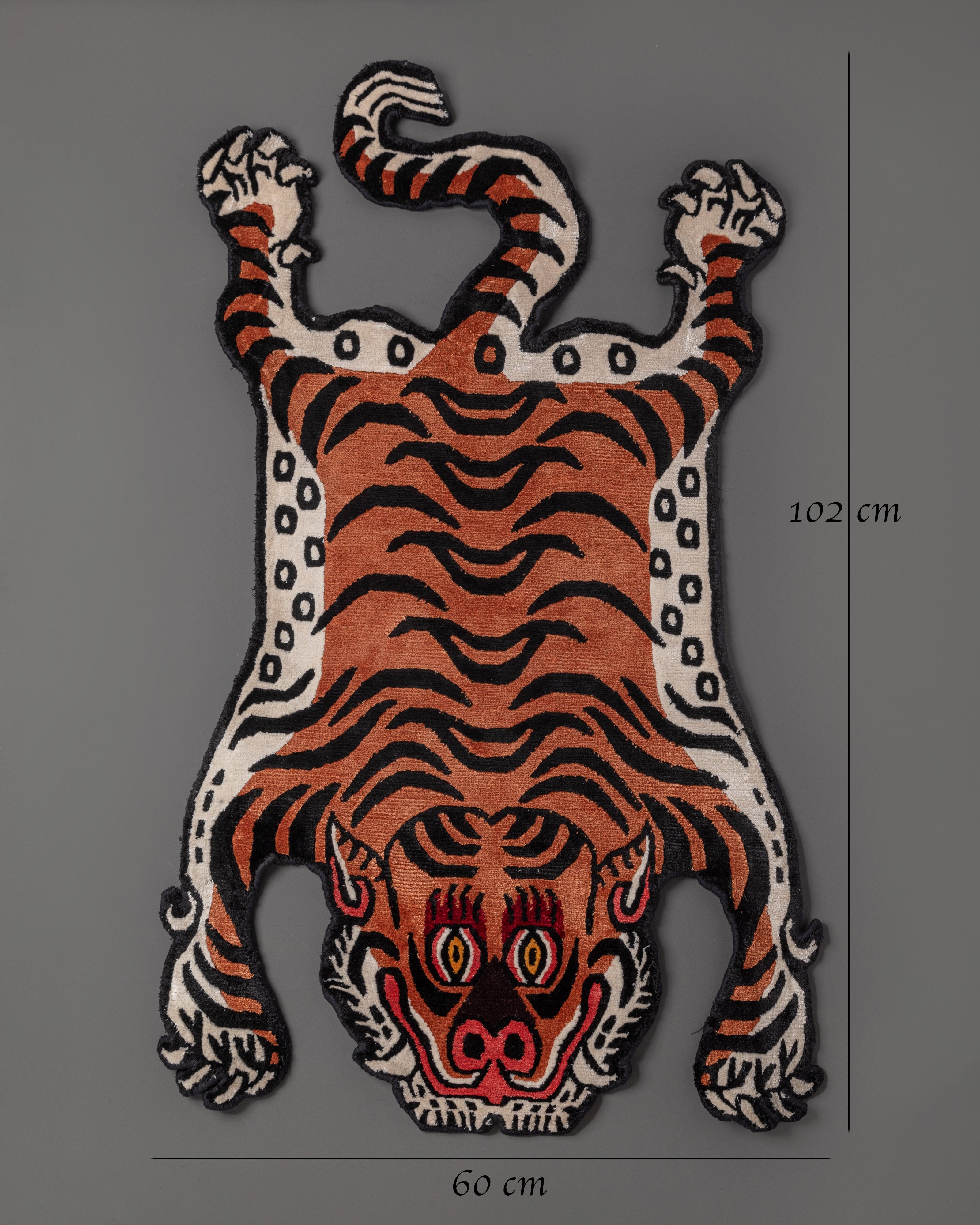 Decorative Tiger Floor Mat | Handcrafted Wool Rug