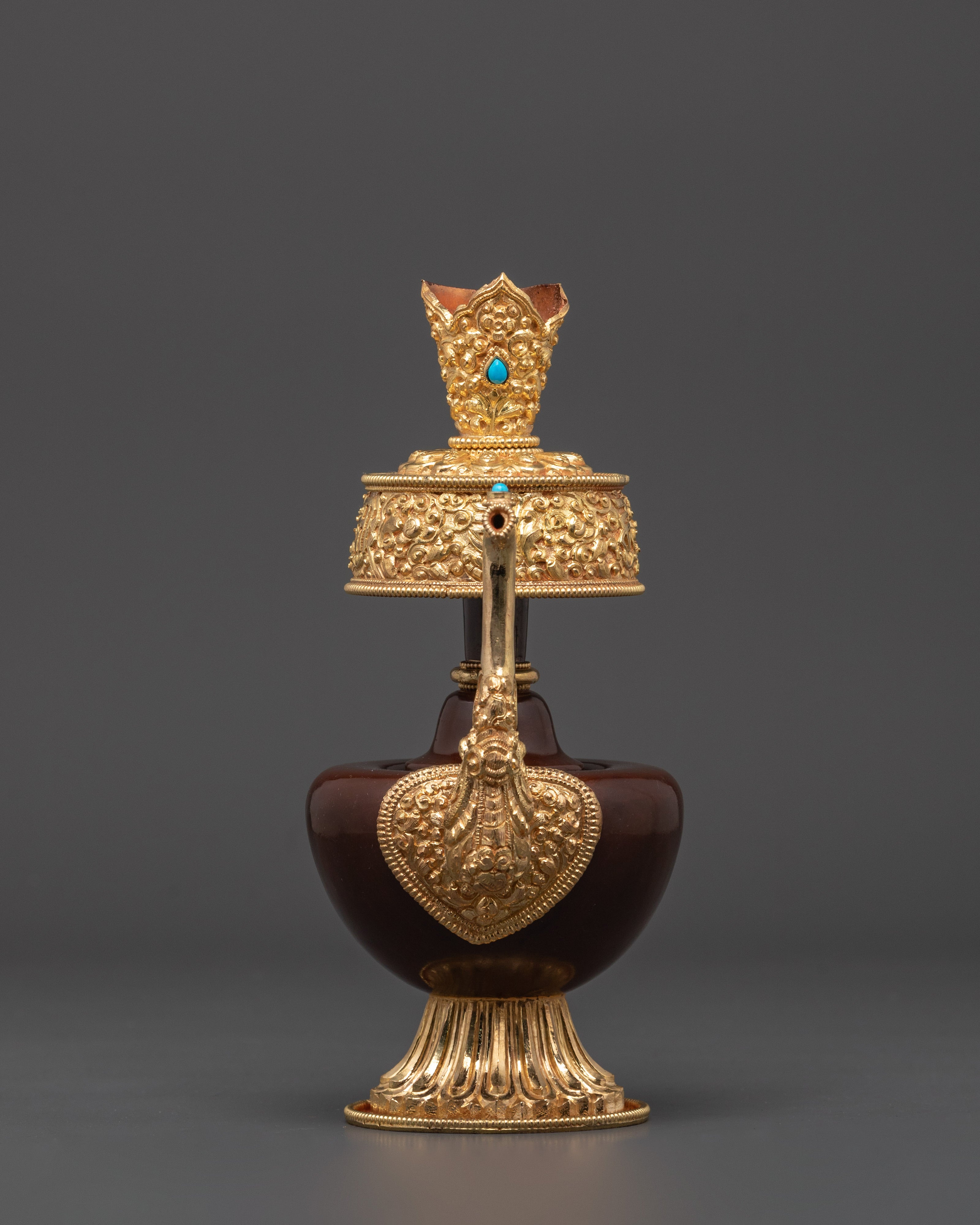 Handmade Tibetan Buddhist Ritual Bhumba Set | Sacred Offering Vessel