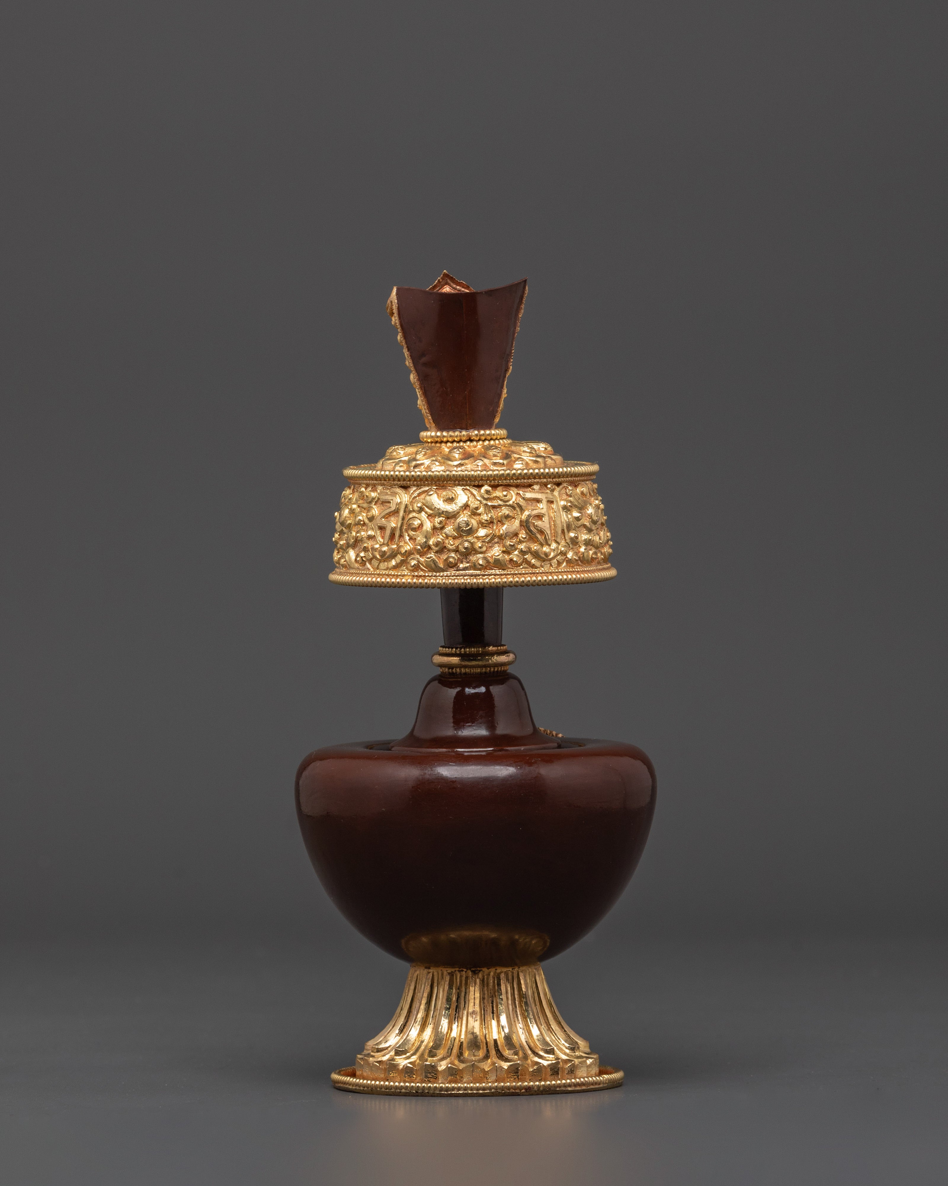 Handmade Tibetan Buddhist Ritual Bhumba Set | Sacred Offering Vessel