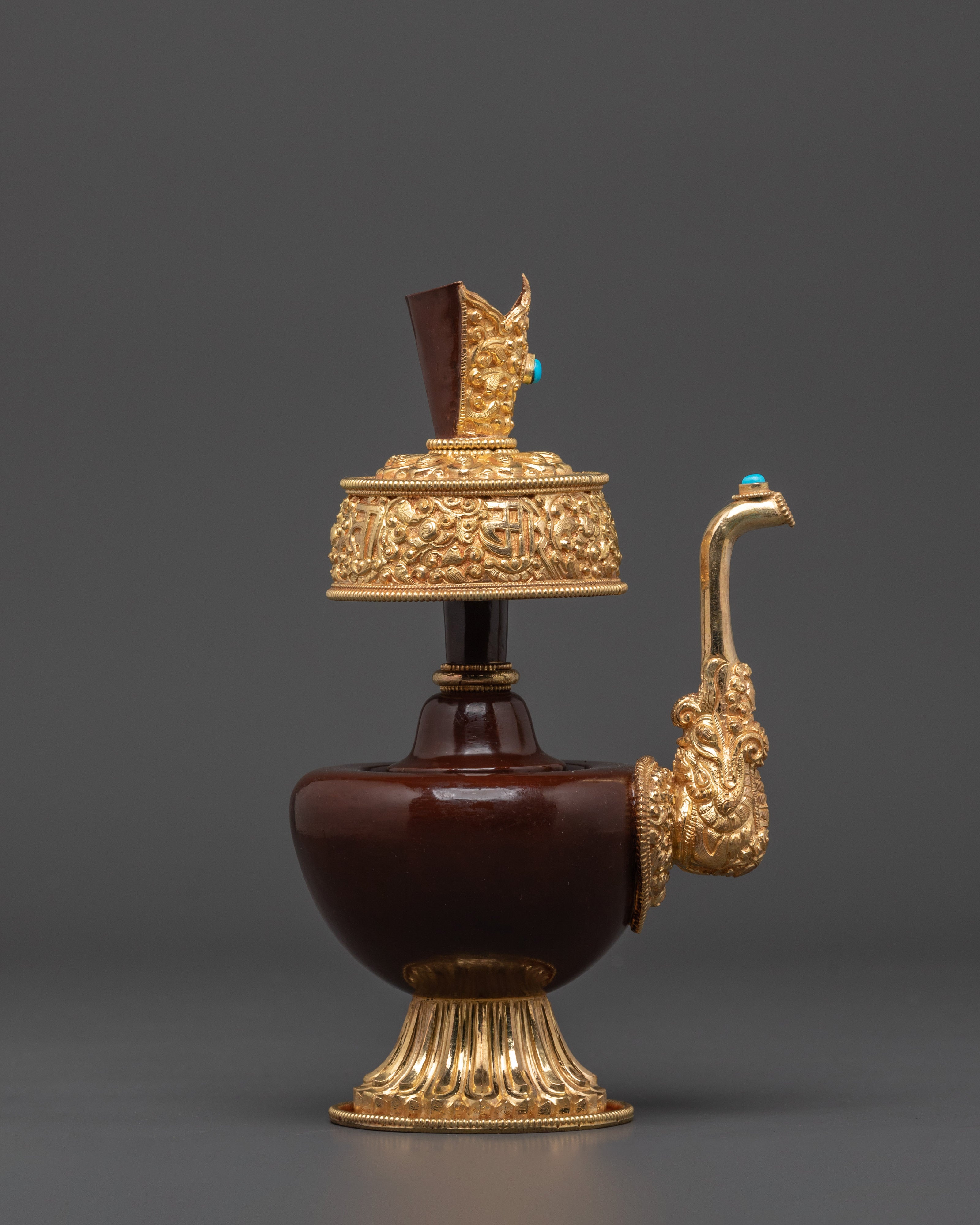 Handmade Tibetan Buddhist Ritual Bhumba Set | Sacred Offering Vessel