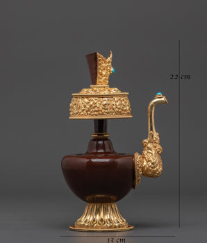 Handmade Tibetan Buddhist Ritual Bhumba Set | Sacred Offering Vessel