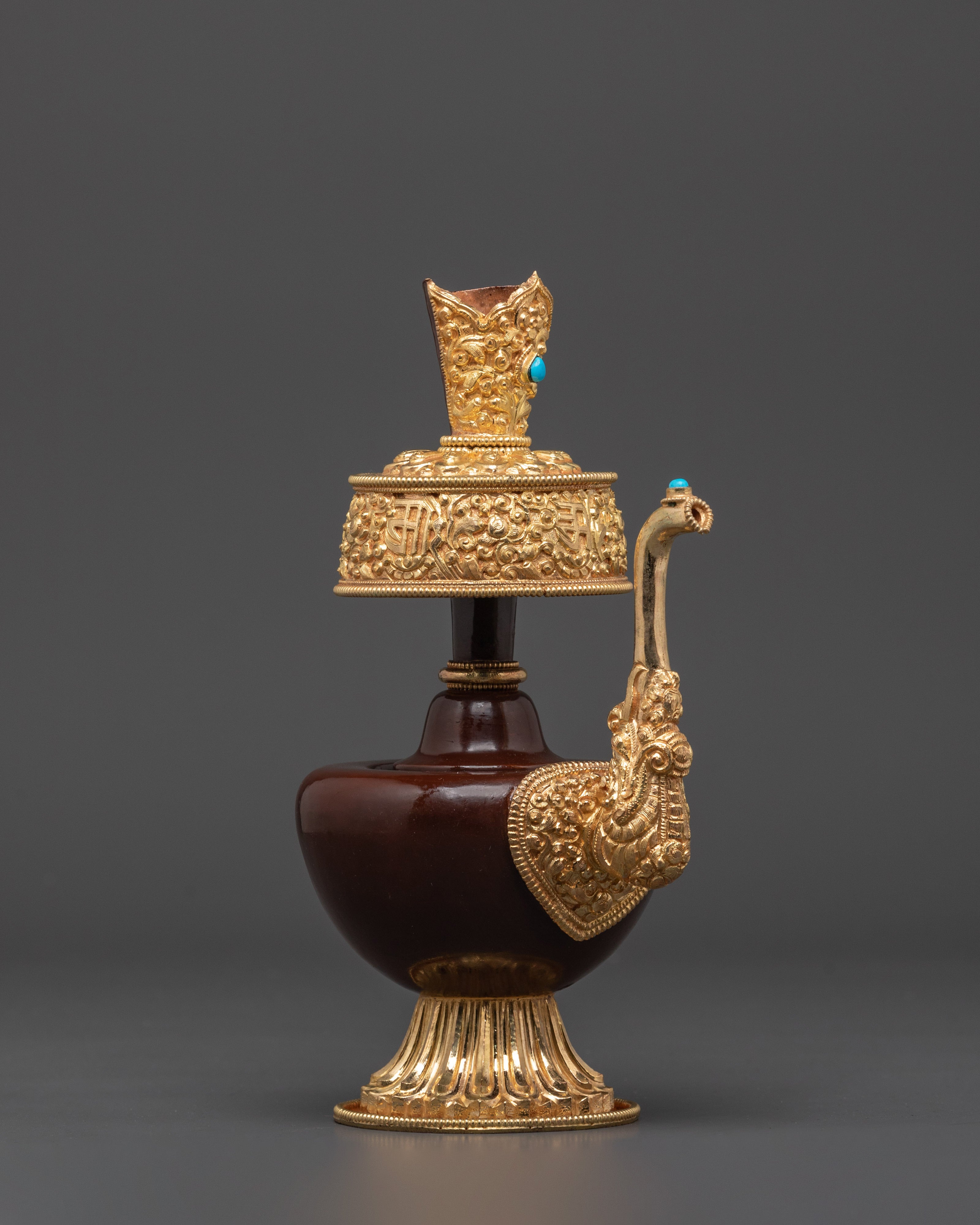 Handmade Tibetan Buddhist Ritual Bhumba Set | Sacred Offering Vessel