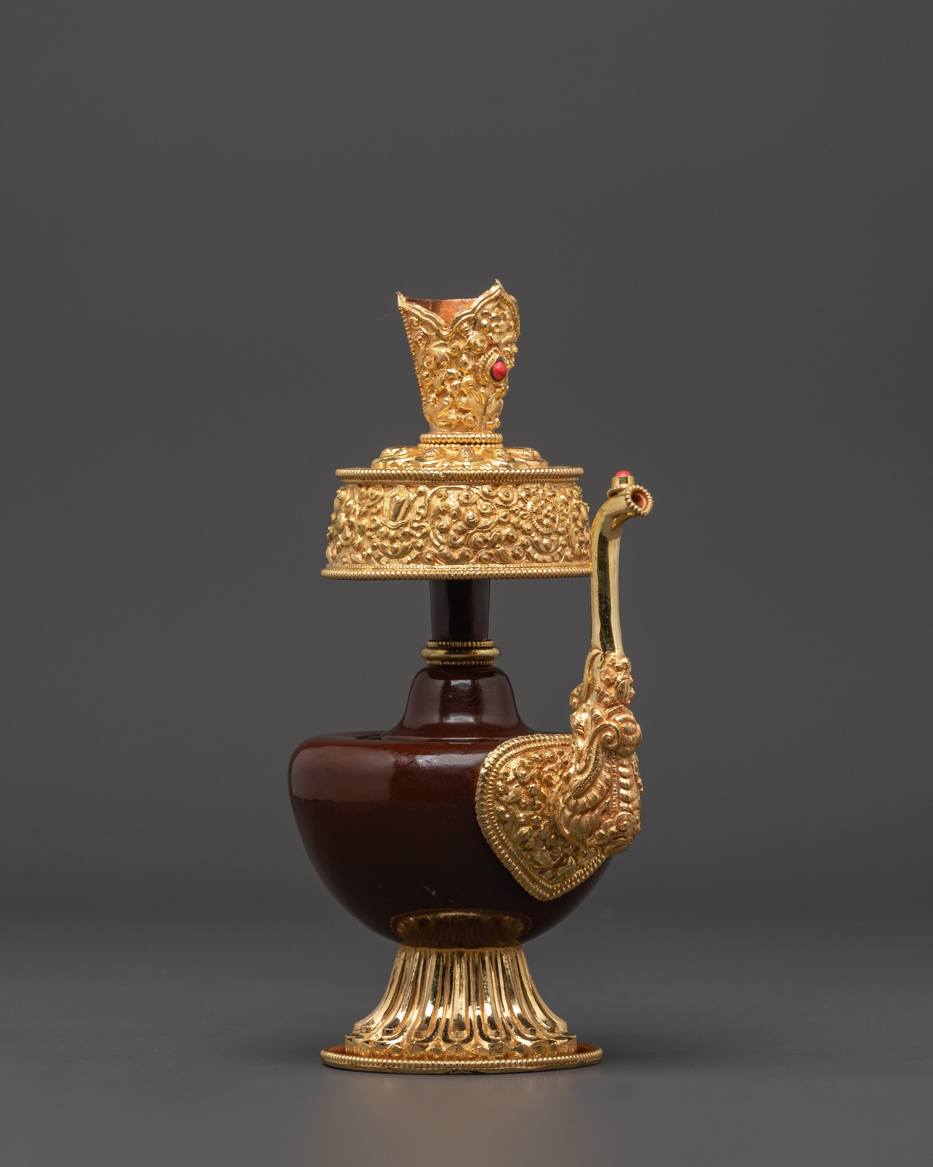 Handmade Tibetan Buddhist Ritual Bhumba Set | Sacred Offering Vessel