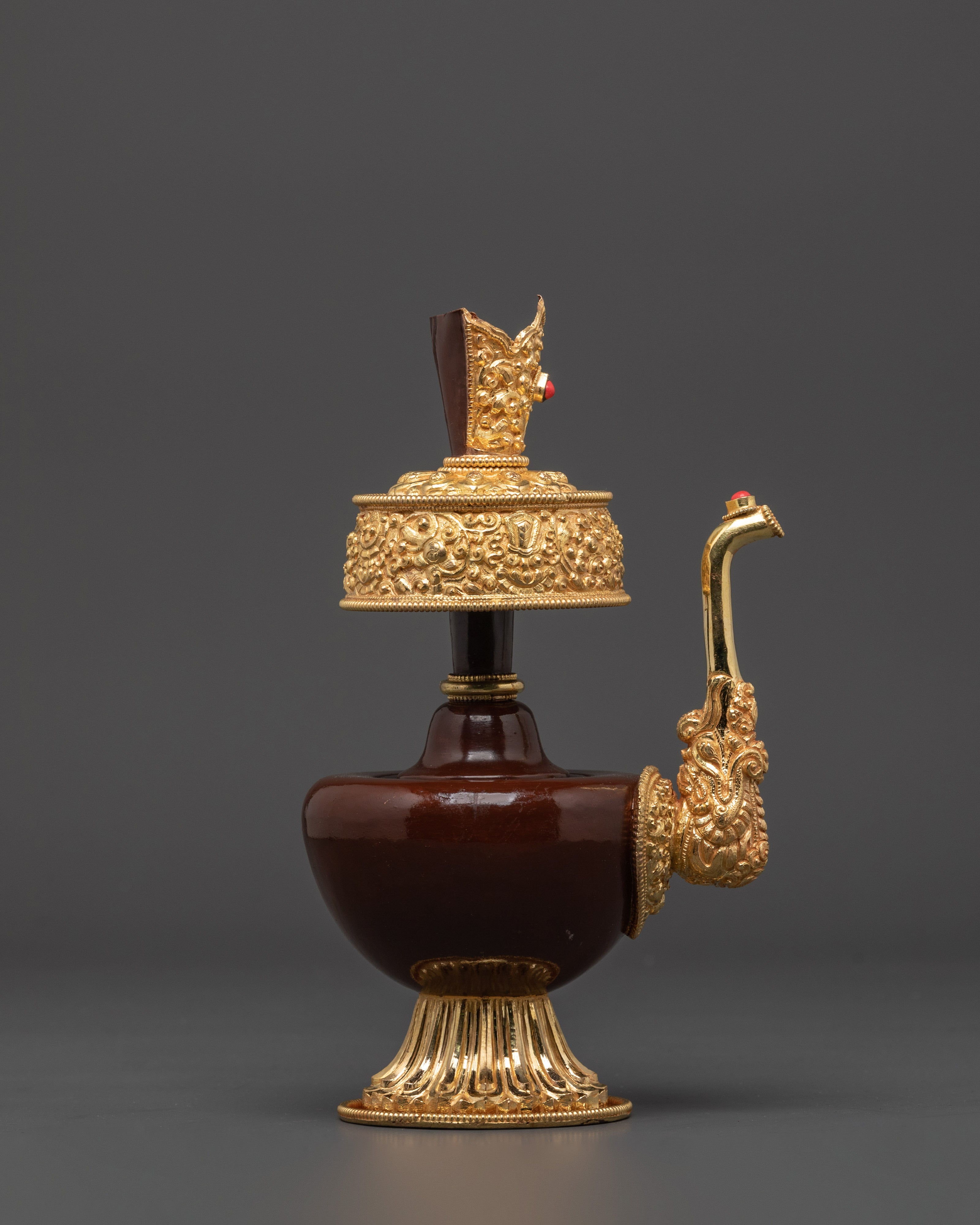 Handmade Tibetan Buddhist Ritual Bhumba Set | Sacred Offering Vessel
