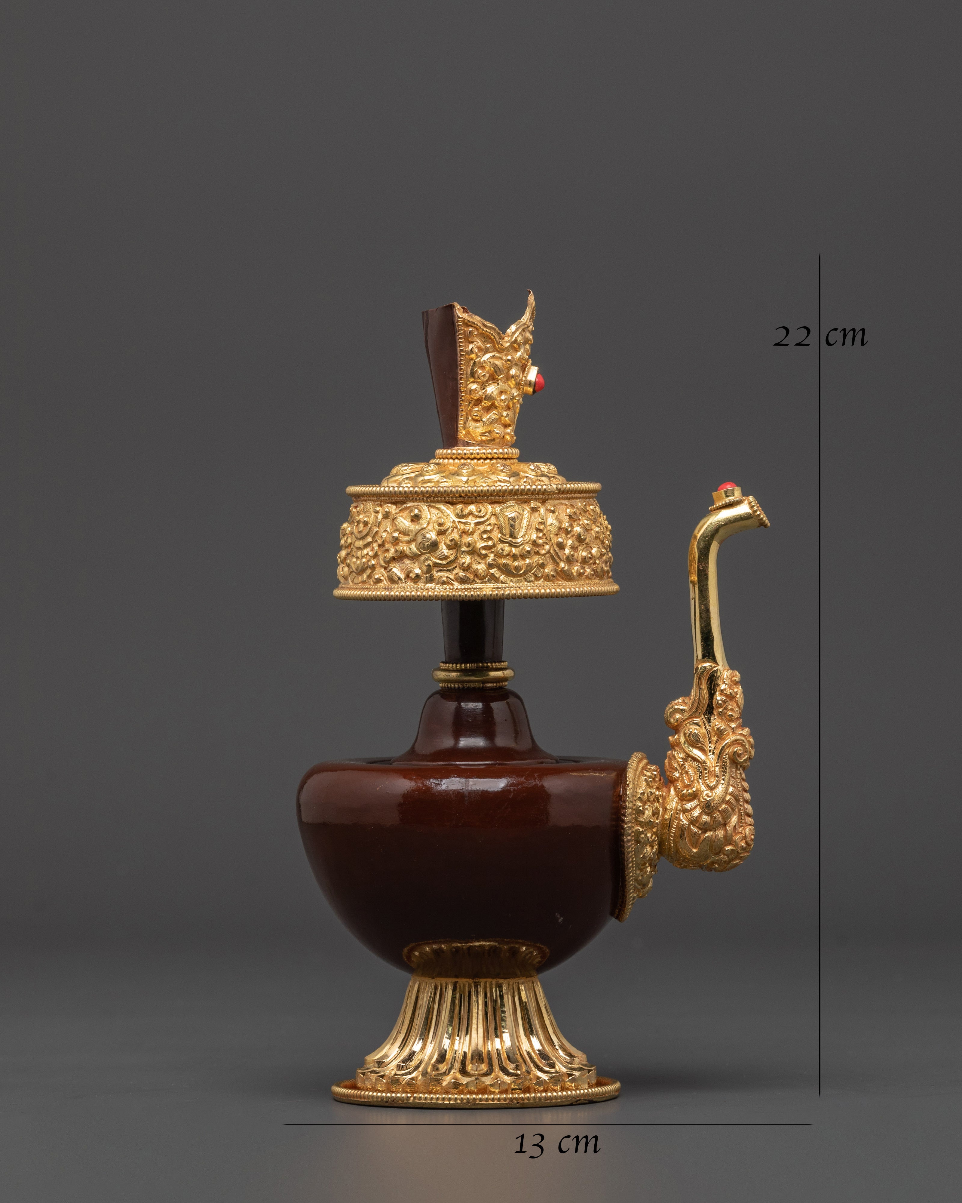 Handmade Tibetan Buddhist Ritual Bhumba Set | Sacred Offering Vessel