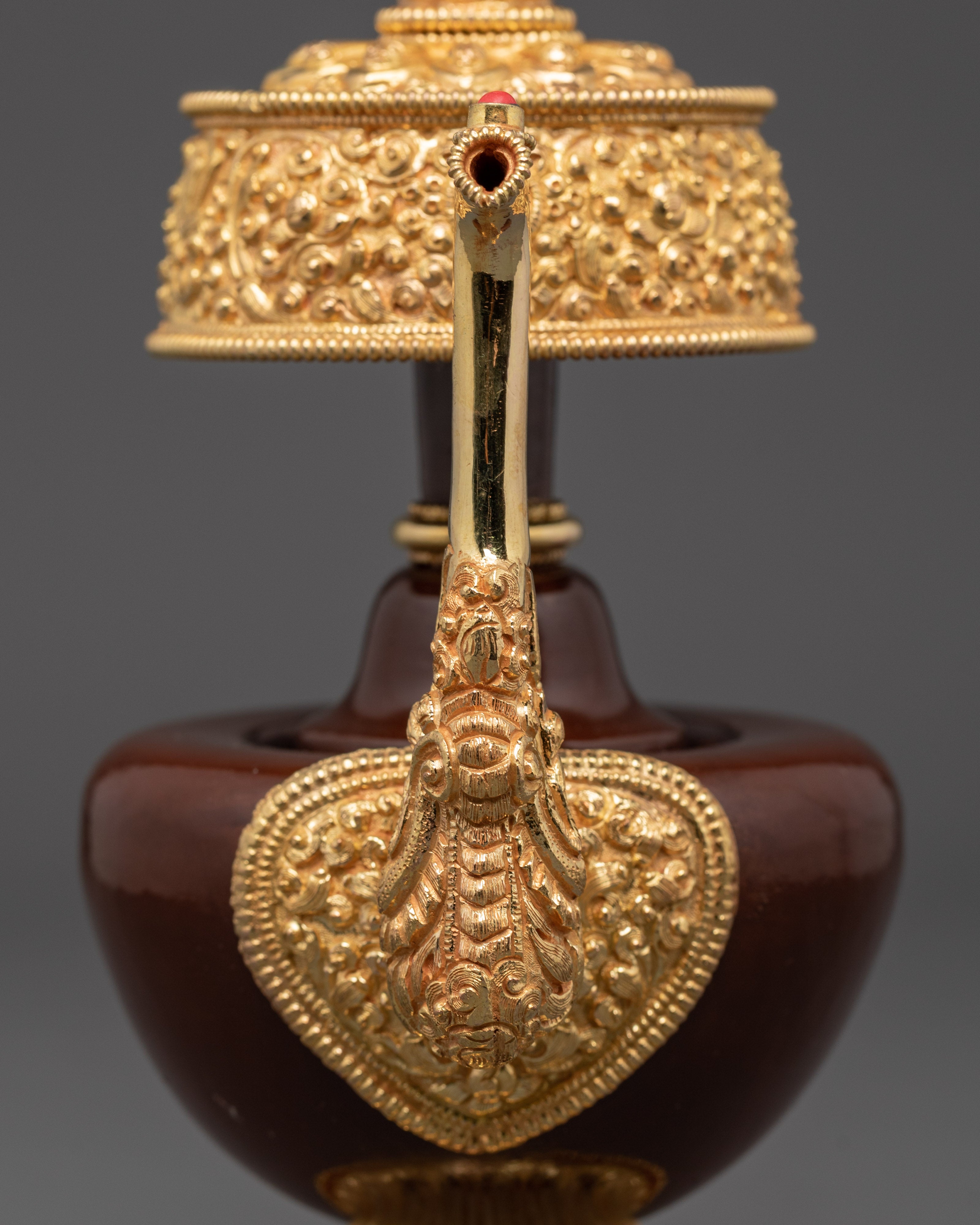 Handmade Tibetan Buddhist Ritual Bhumba Set | Sacred Offering Vessel