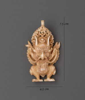 Handmade Garuda Bone Locket | Ethically Sourced Yak Bone Pendant
