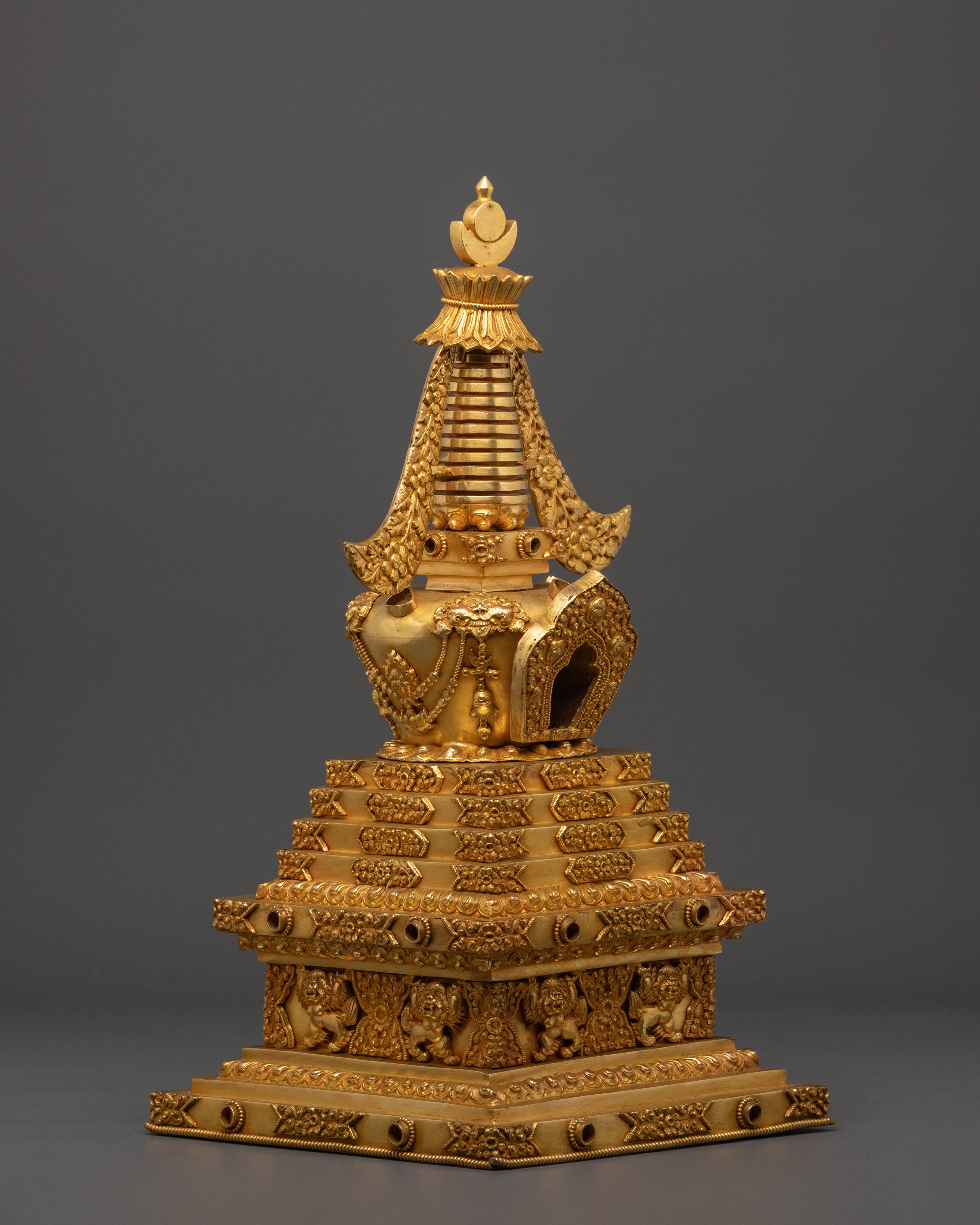 Spiritual Stupa Sculpture | Handcrafted Tibetan Buddhist Art