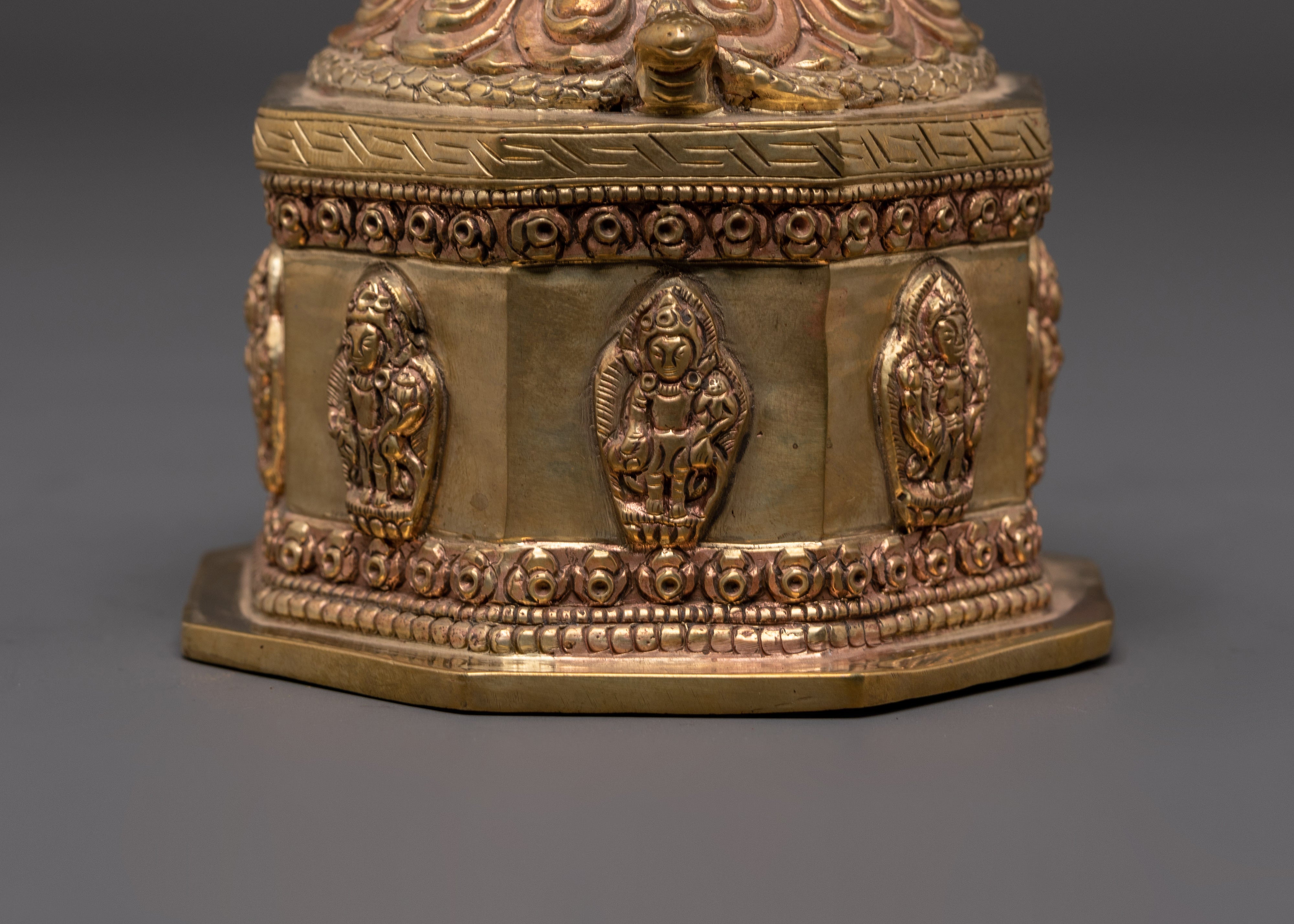 Gold Plated Dharma Dhatu | Sacred Silver and Gold Plated Dharma Dhatu