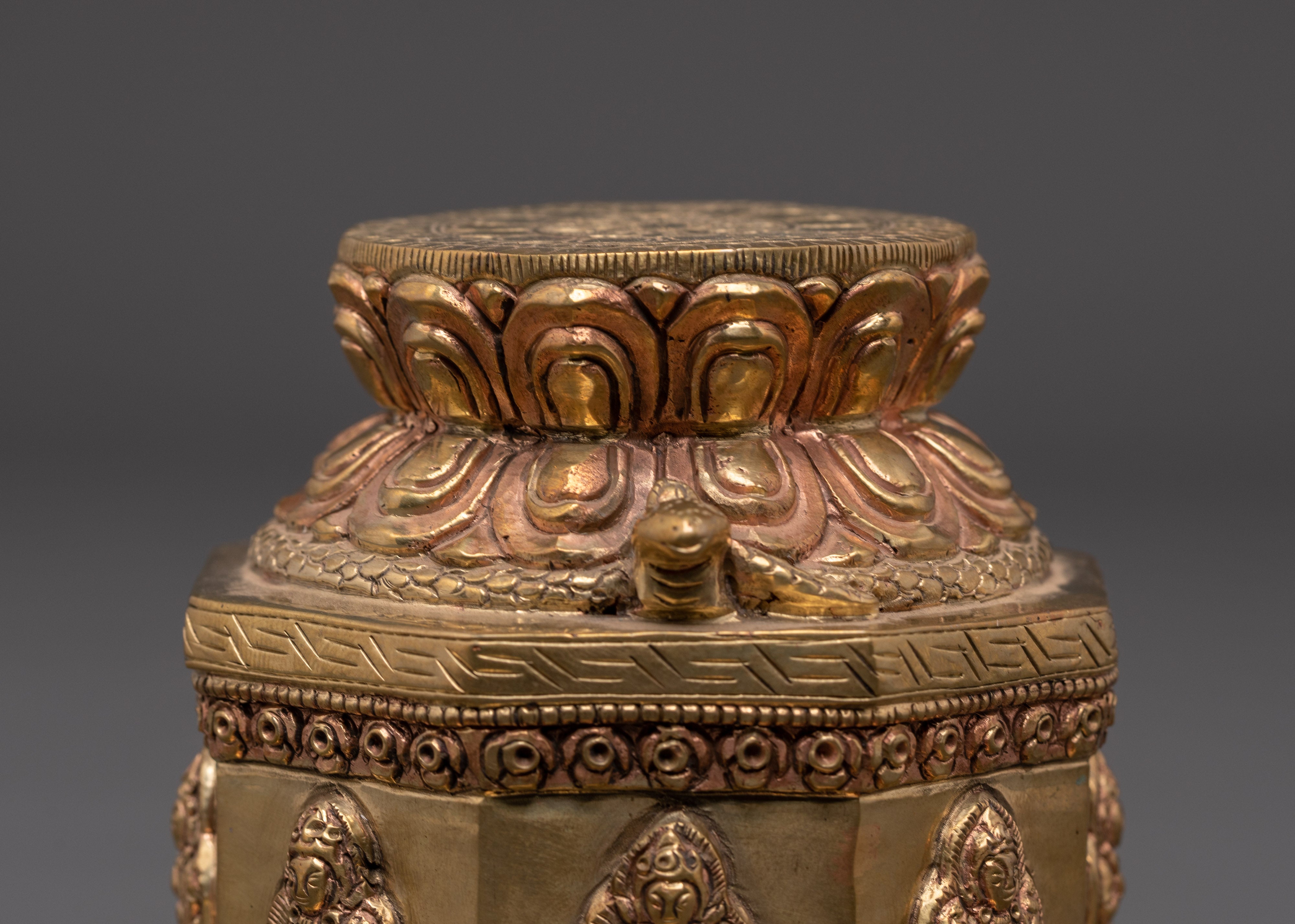 Gold Plated Dharma Dhatu | Sacred Silver and Gold Plated Dharma Dhatu
