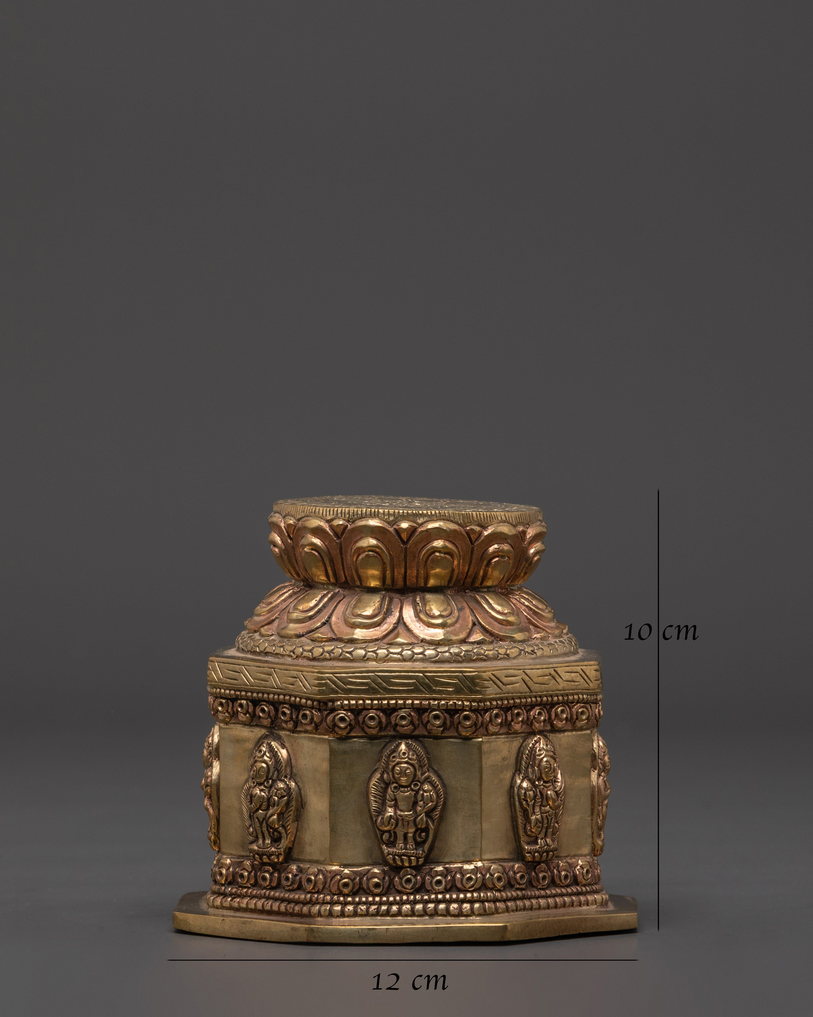 Gold Plated Dharma Dhatu | Sacred Silver and Gold Plated Dharma Dhatu