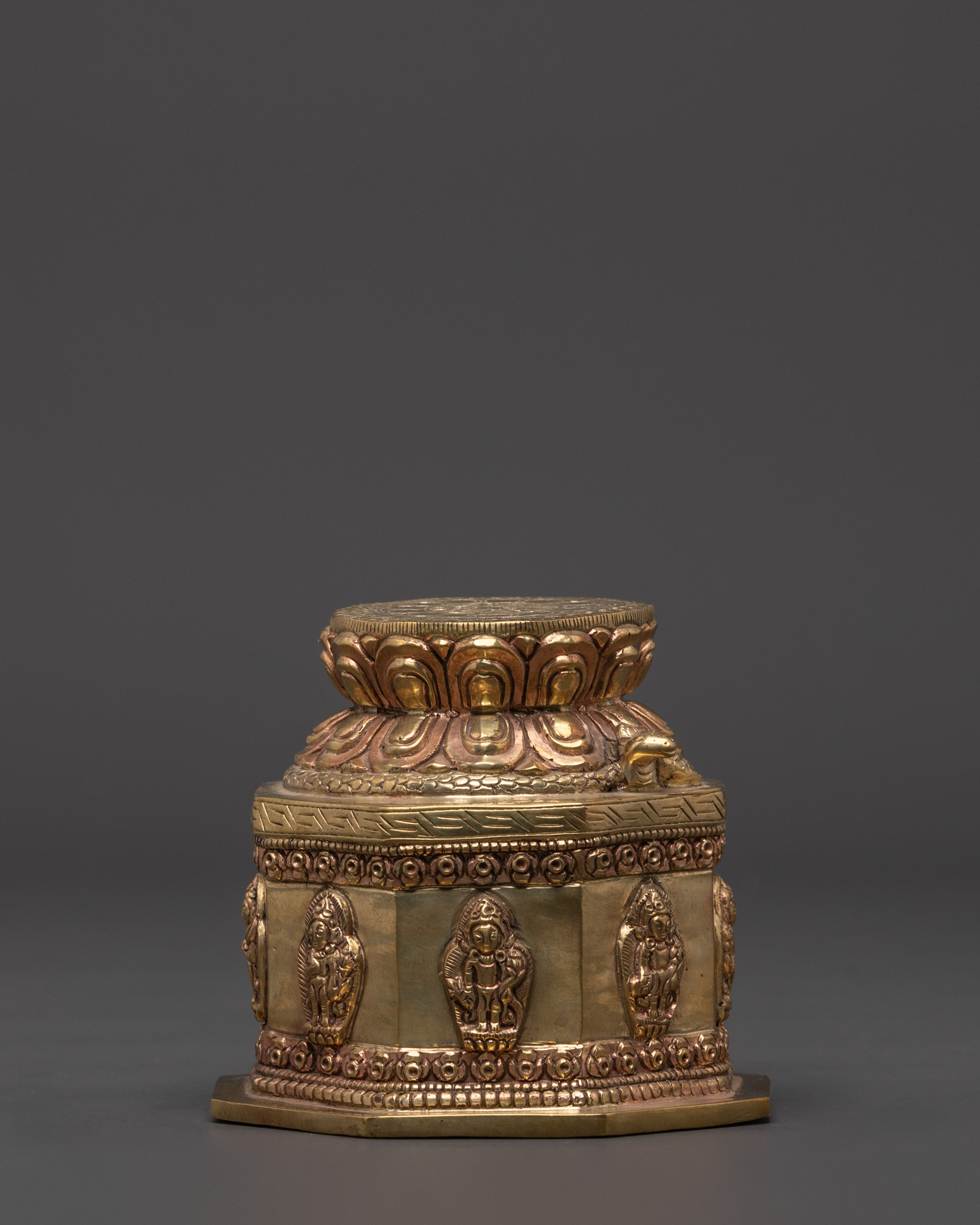 Gold Plated Dharma Dhatu | Sacred Silver and Gold Plated Dharma Dhatu