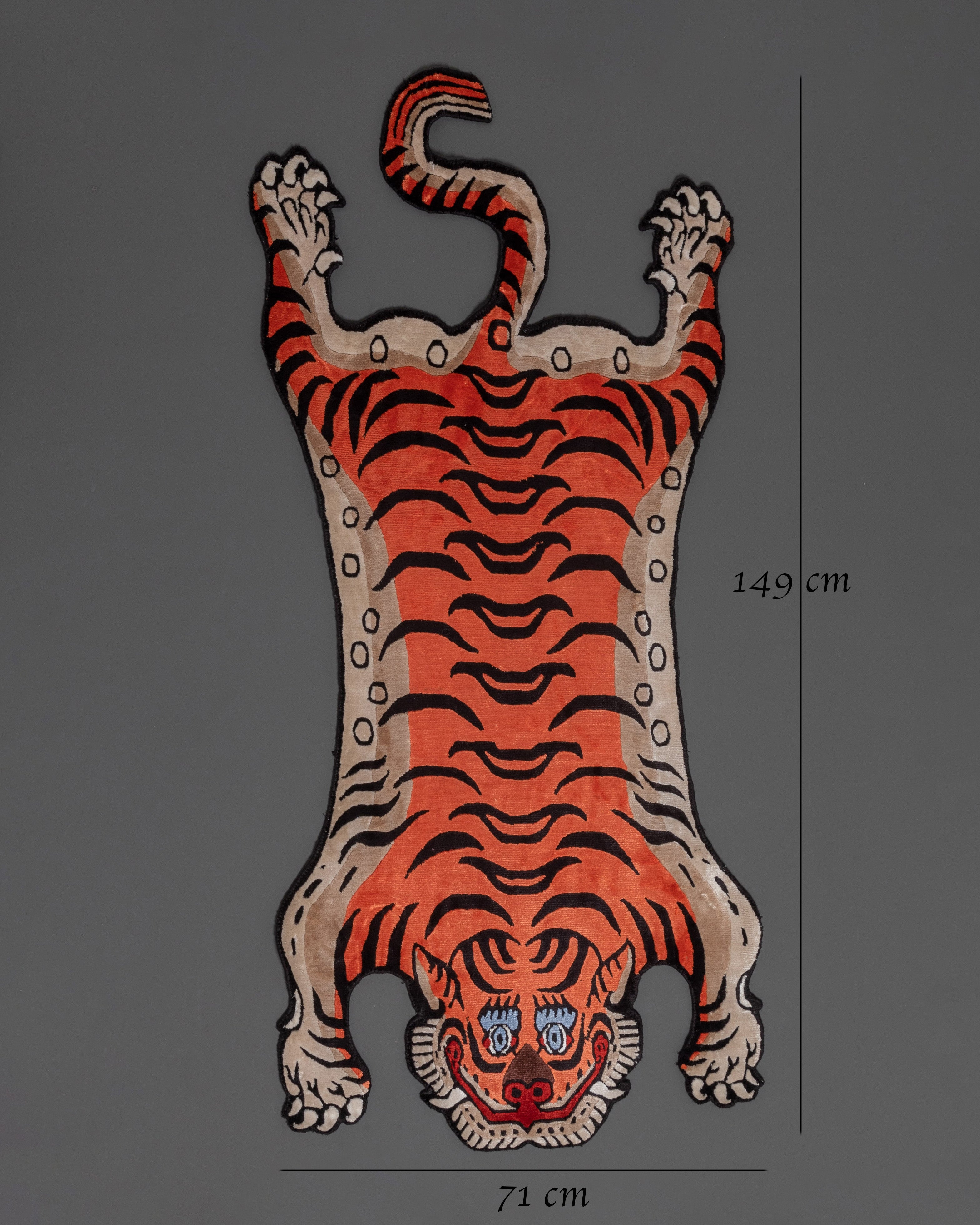 Tiger Designed Knotted Rug | Stylish Handcrafted Home Decor
