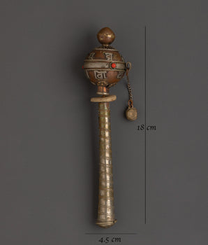 Handmade Copper Prayer Wheel | Handheld Prayer Wheel