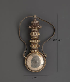 Traditional White Metal Snuff Bottle | Elegant Craftsmanship for Collectors
