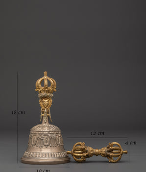 Spiritual Bell and Vajra Set | Sacred Bronze & Brass Ritual Tools
