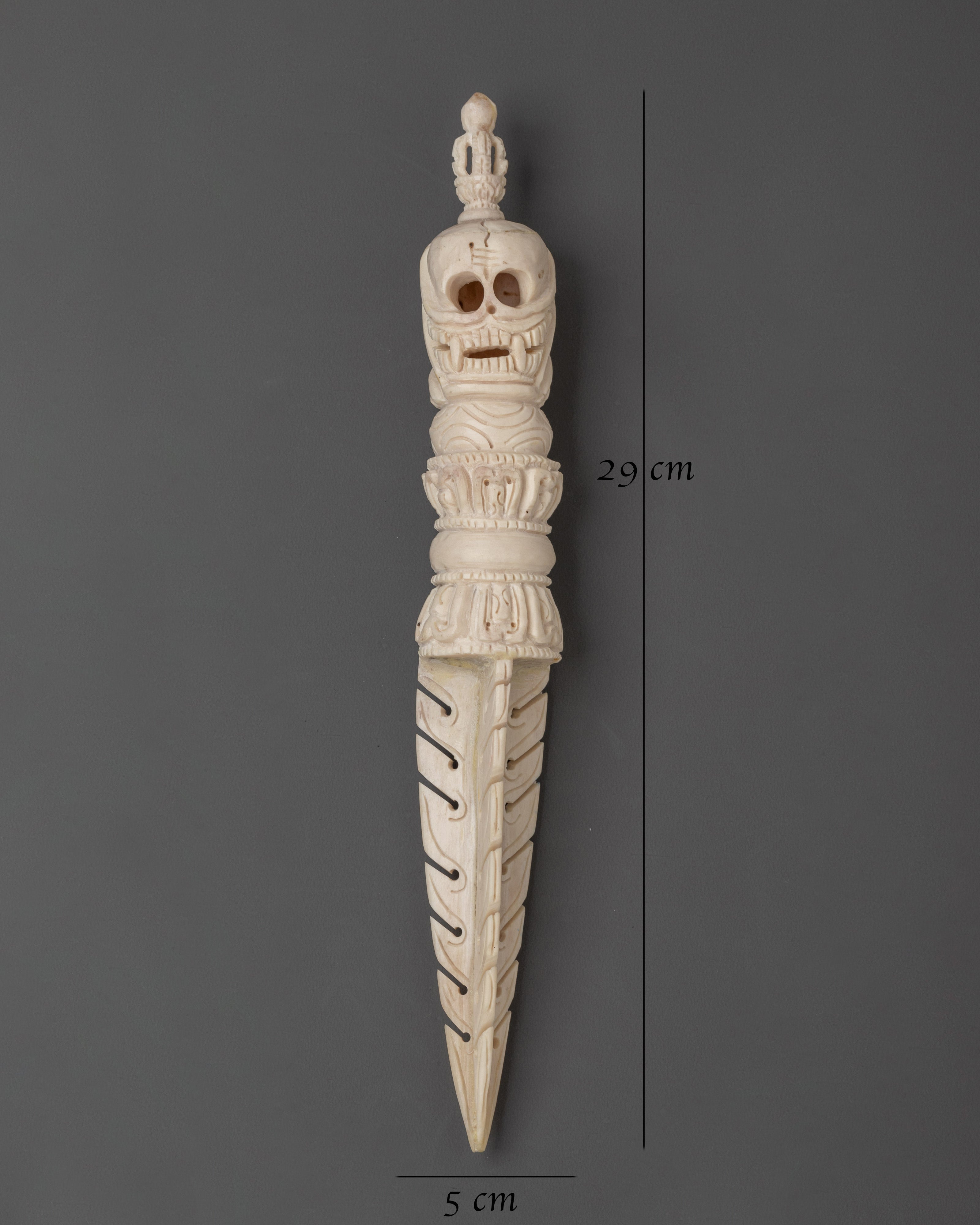 Sacred Tibetan Phurba Ritual Dagger | Ethically Sourced Yak Bone Buddhist Dagger