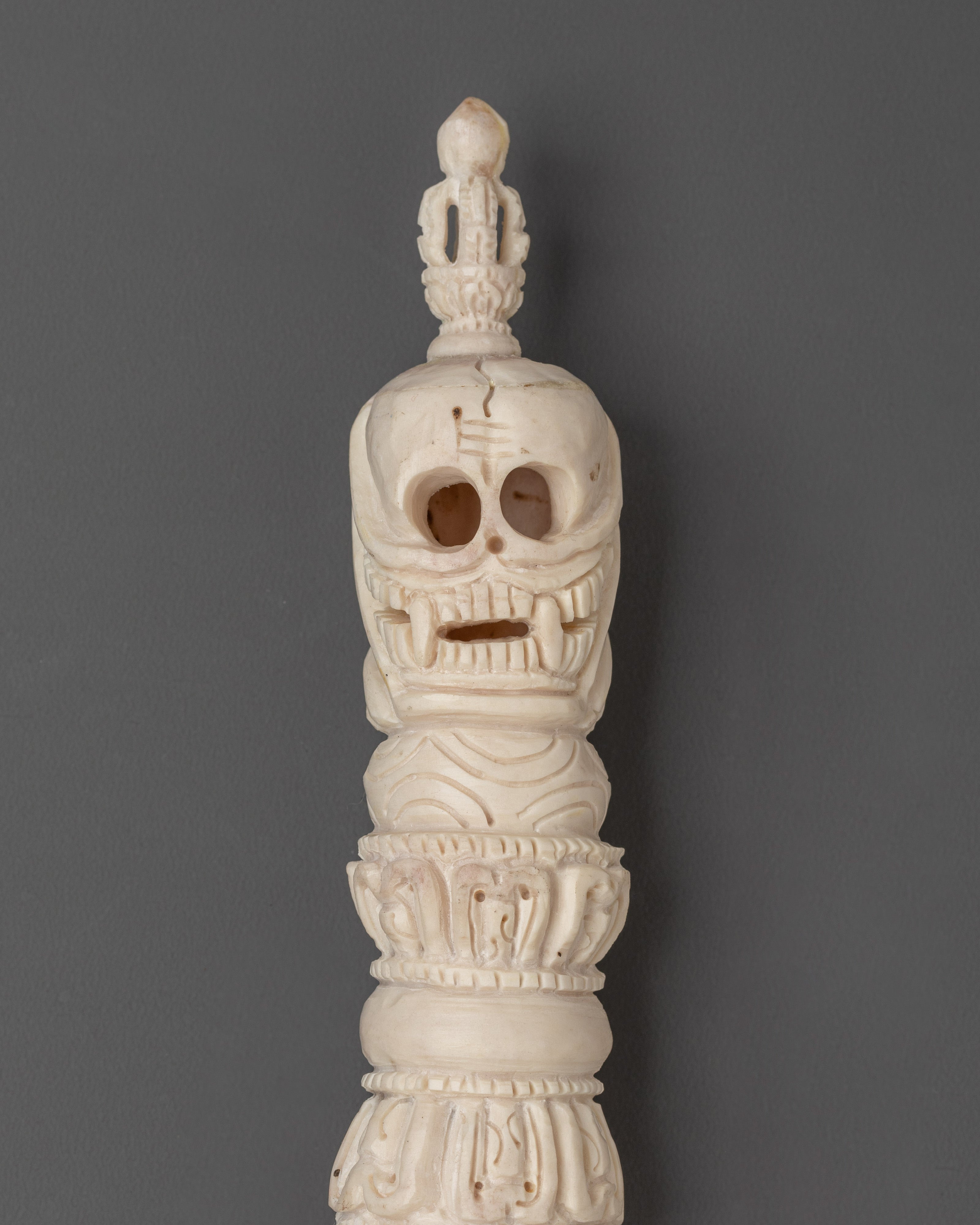 Sacred Tibetan Phurba Ritual Dagger | Ethically Sourced Yak Bone Buddhist Dagger