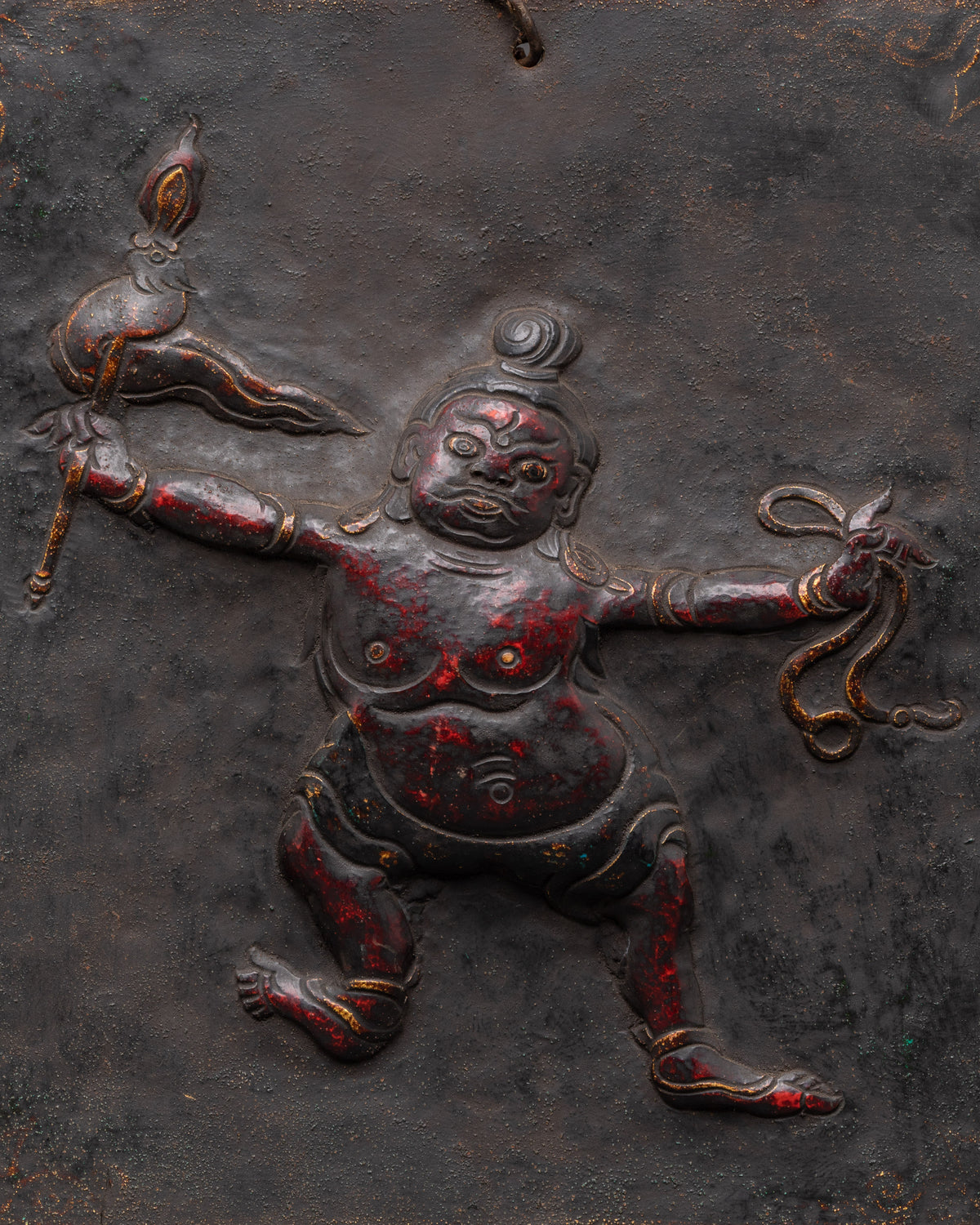 Sacred Guardian Sculpture Wall Hanging | Brass Plaque for Spiritual Spaces