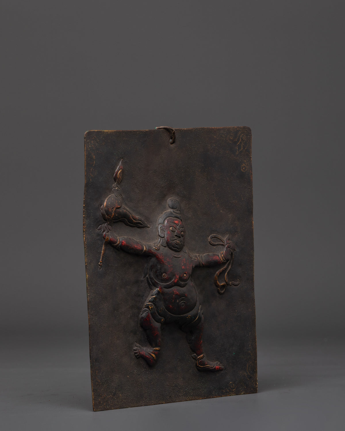 Sacred Guardian Sculpture Wall Hanging | Brass Plaque for Spiritual Spaces