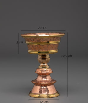 Copper Ritual Butter Lamp | Sacred Copper Lamp