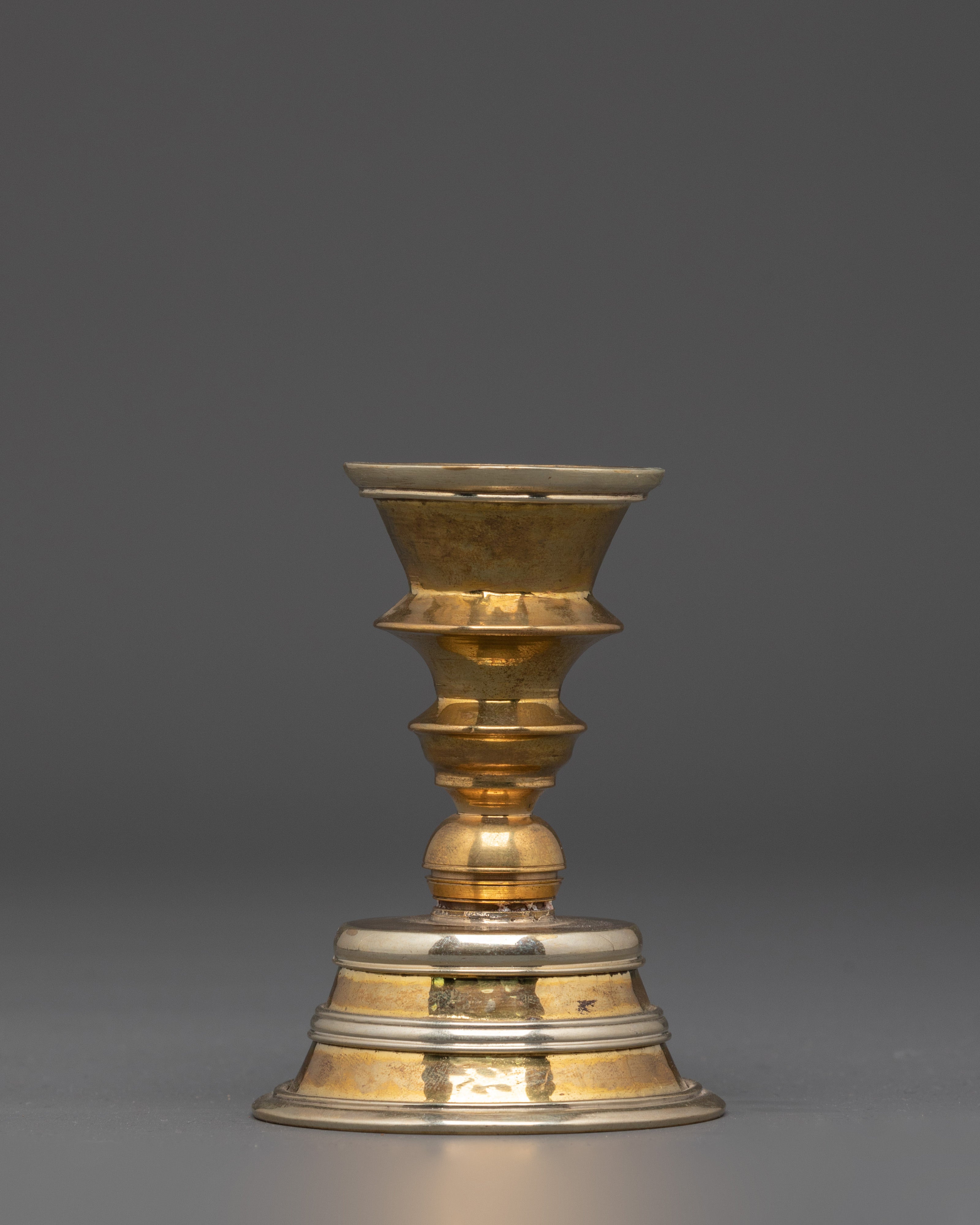 Tibetan Butter Lamp for Ritual Offerings | Handcrafted Copper and Brass Altar Lamp