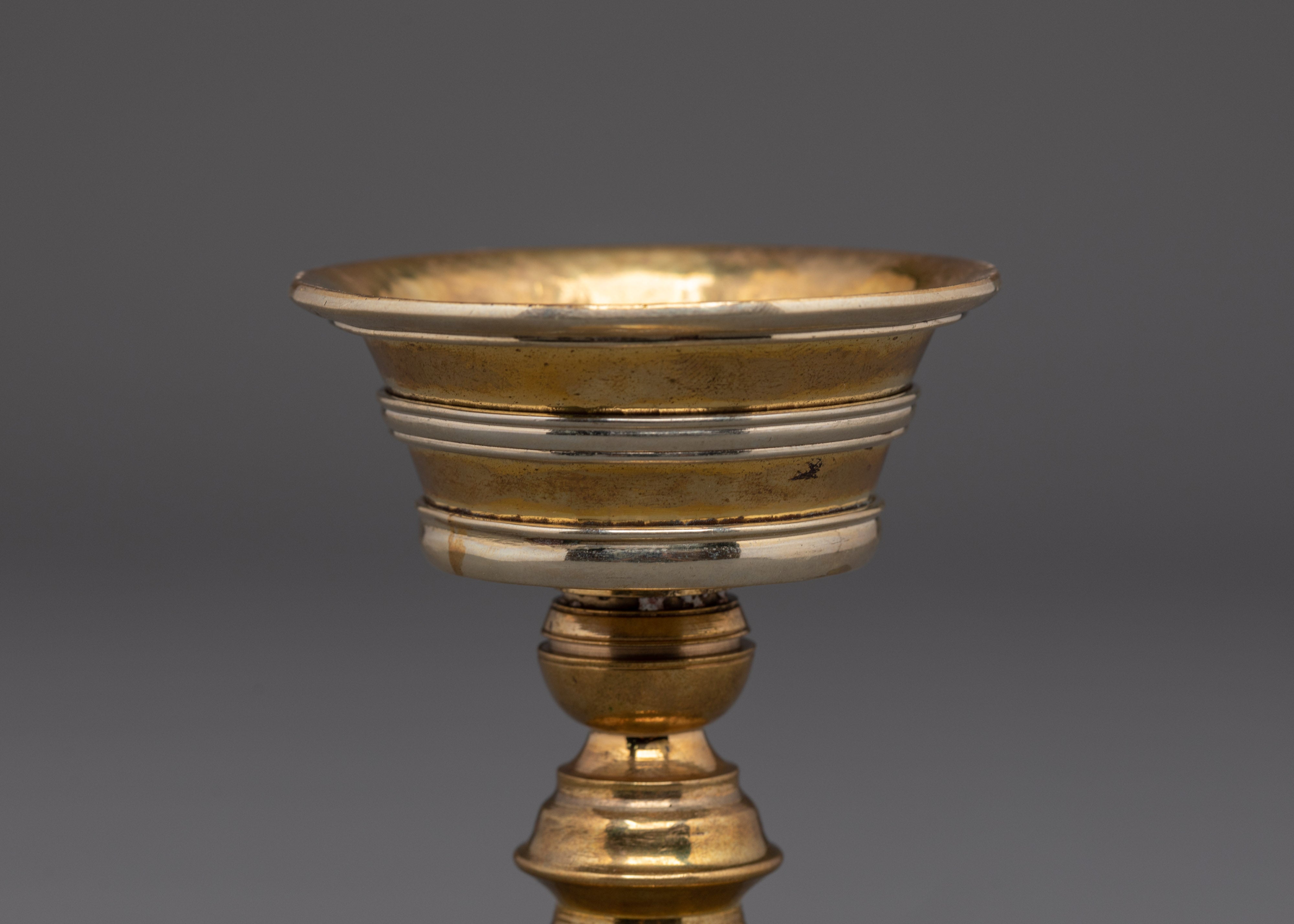 Tibetan Butter Lamp for Ritual Offerings | Handcrafted Copper and Brass Altar Lamp