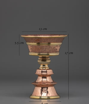 Spiritual Butter Lamp | Brass Lamp for Meditation and Rituals