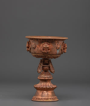 Copper Carved Butter Lamp