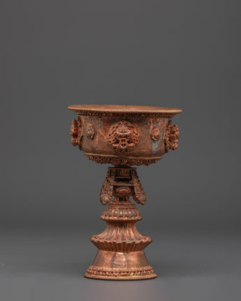 Copper Carved Butter Lamp