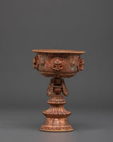 Copper Carved Butter Lamp
