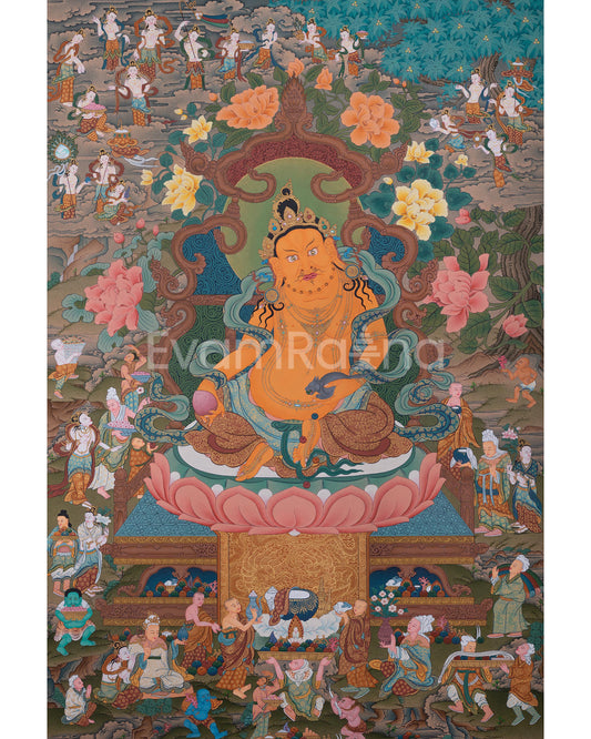 Jambala, Dzambhala Thangka Painting