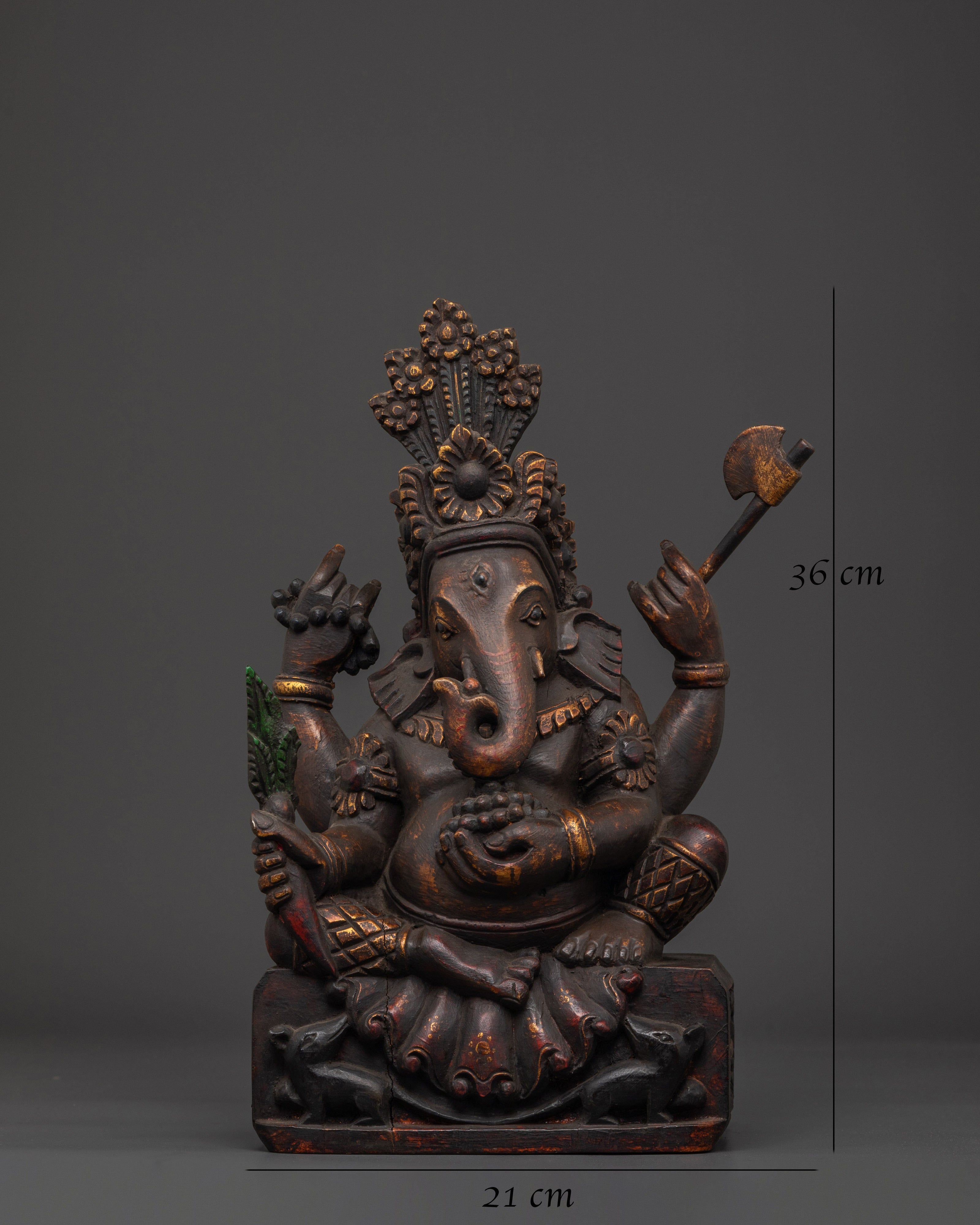 Divine Symbol of Wisdom Ganesha Sculpture | Hindu Elephant God Statue