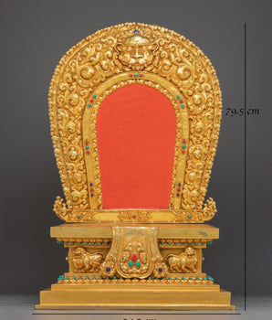 Hand-Carved Buddhist Throne | Gold Plated Throne