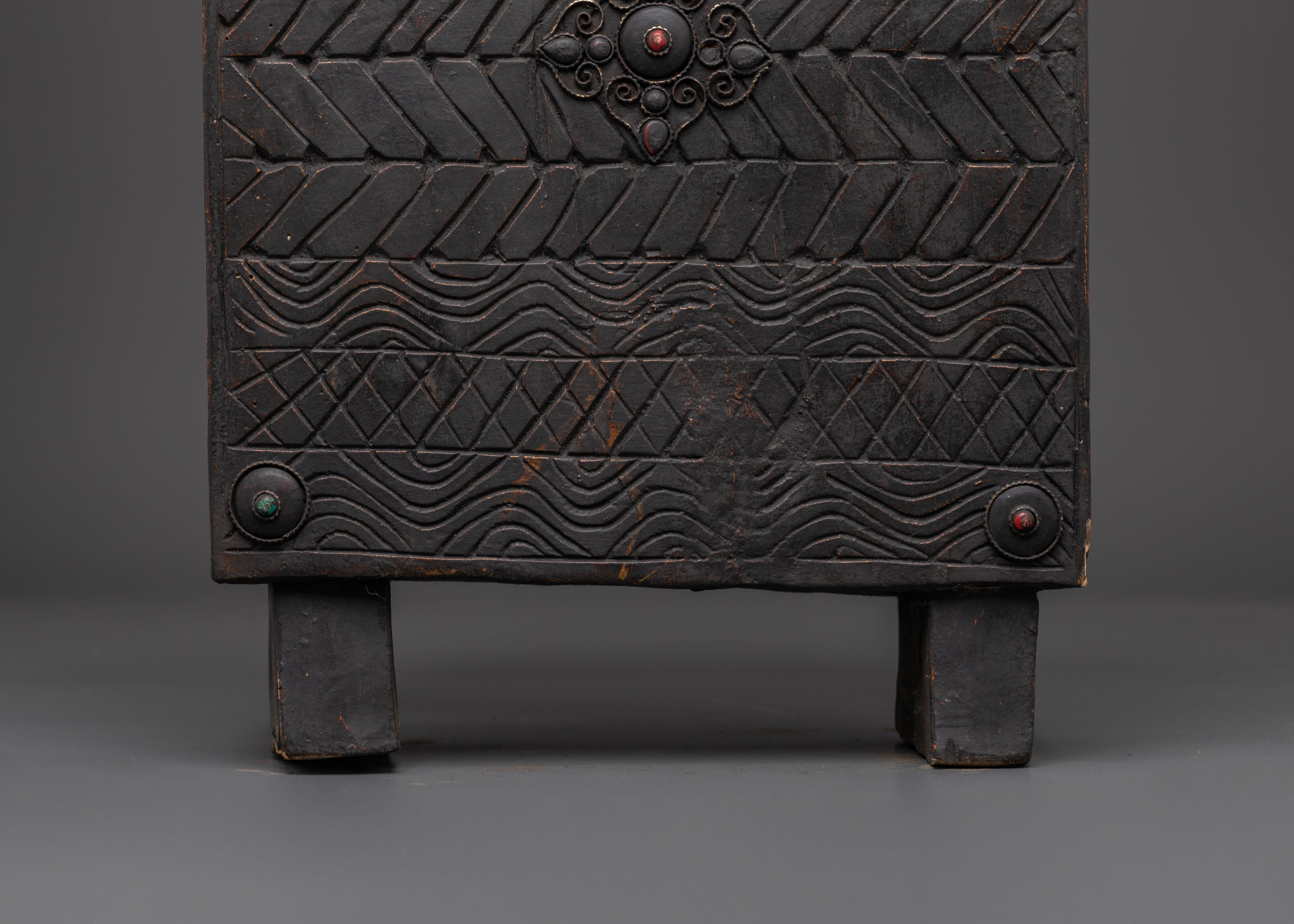 Sacred Shakyamuni Buddha in Wooden Box | Handcrafted Tibetan Buddhist Shrine