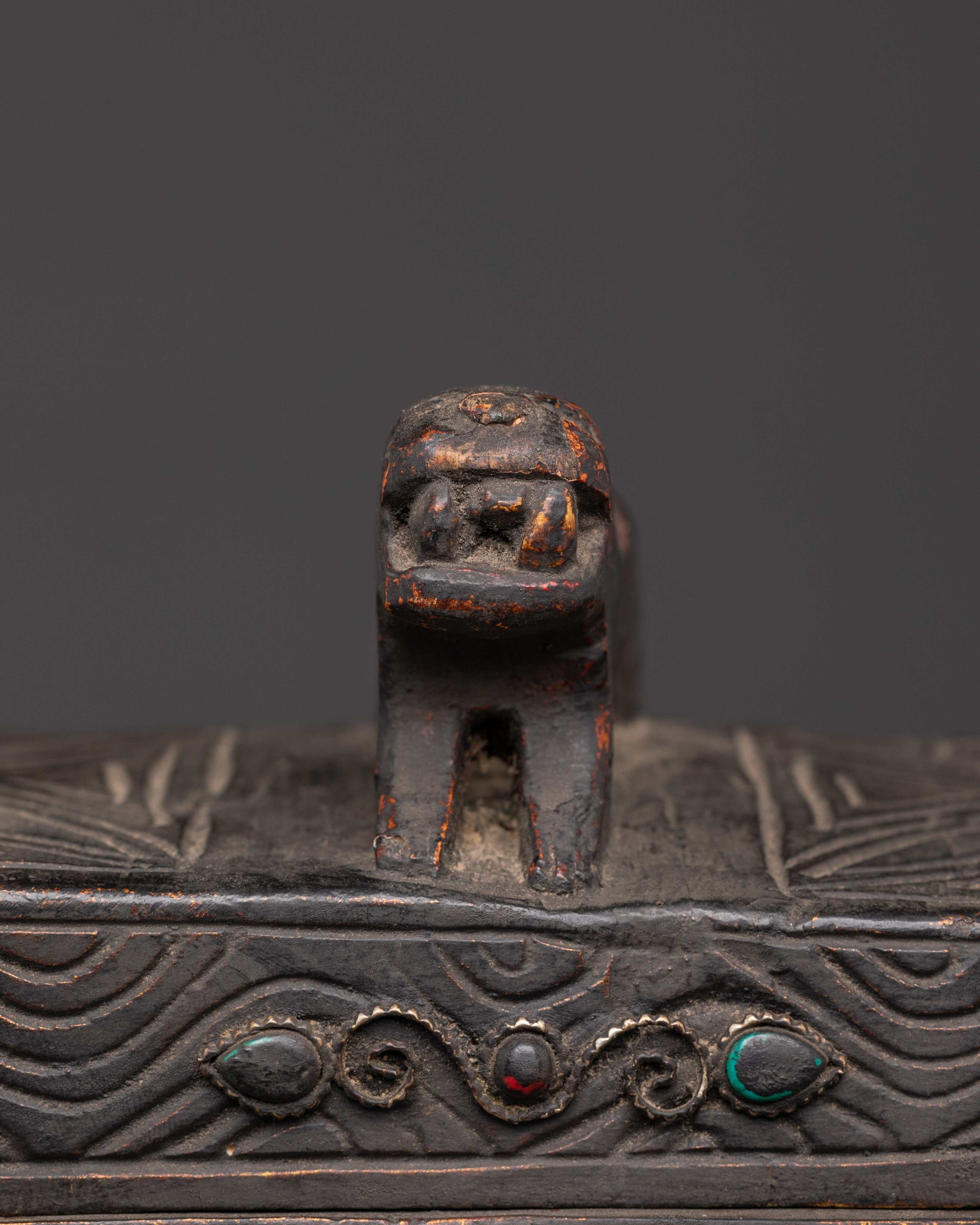Sacred Shakyamuni Buddha in Wooden Box | Handcrafted Tibetan Buddhist Shrine