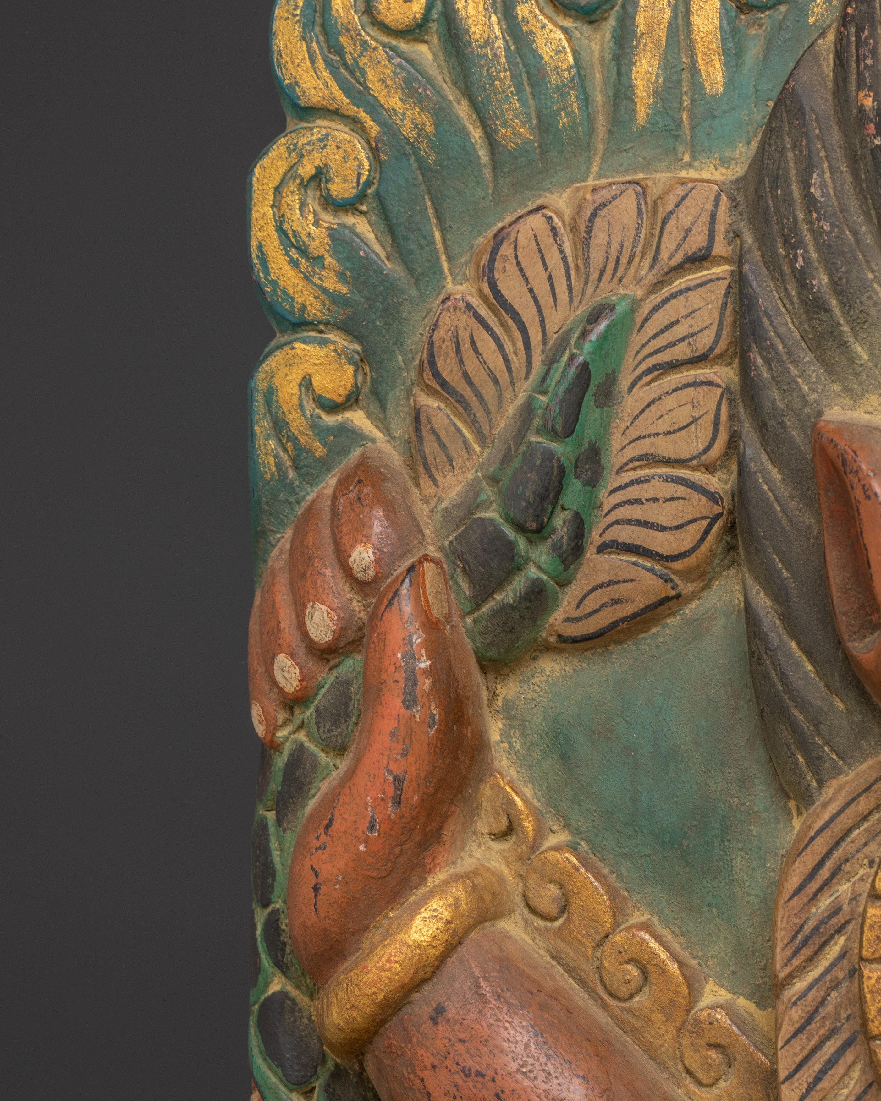 Sacred Garuda Wall Hanging | Handcarved Wooden Tibetan Protector Art