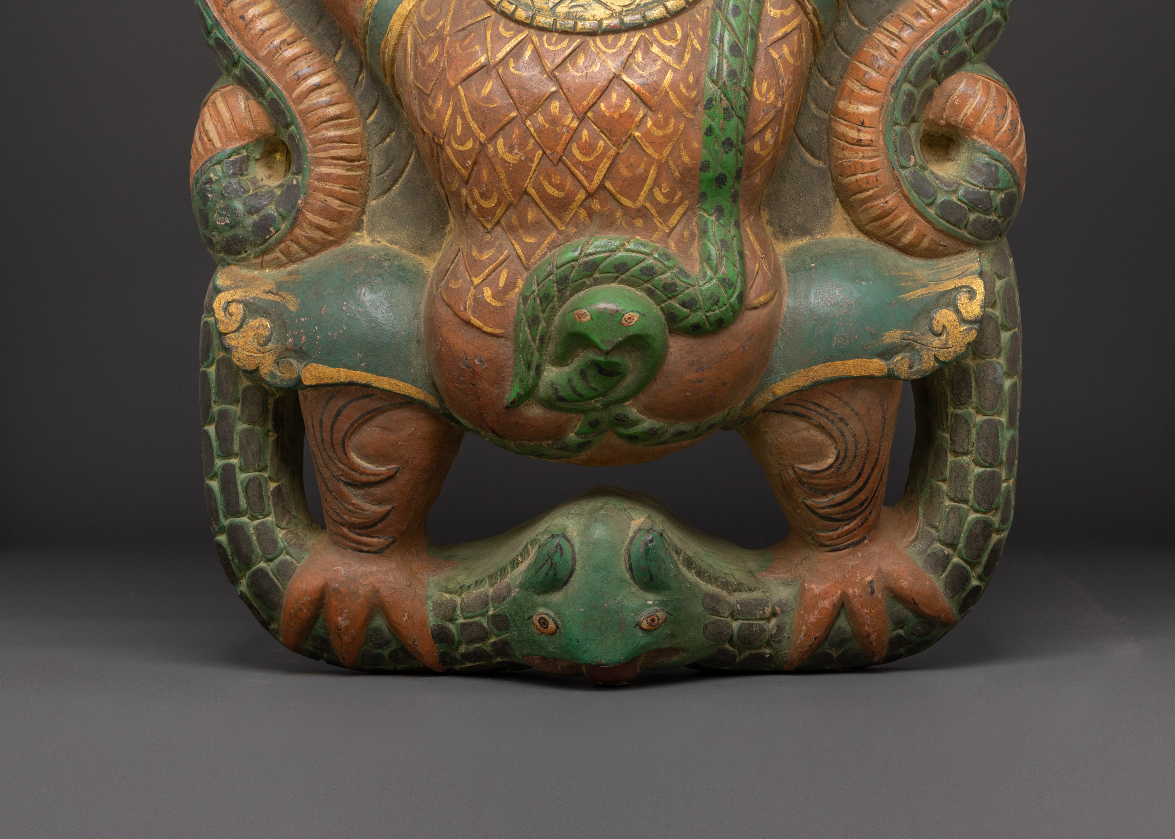 Sacred Garuda Wall Hanging | Handcarved Wooden Tibetan Protector Art
