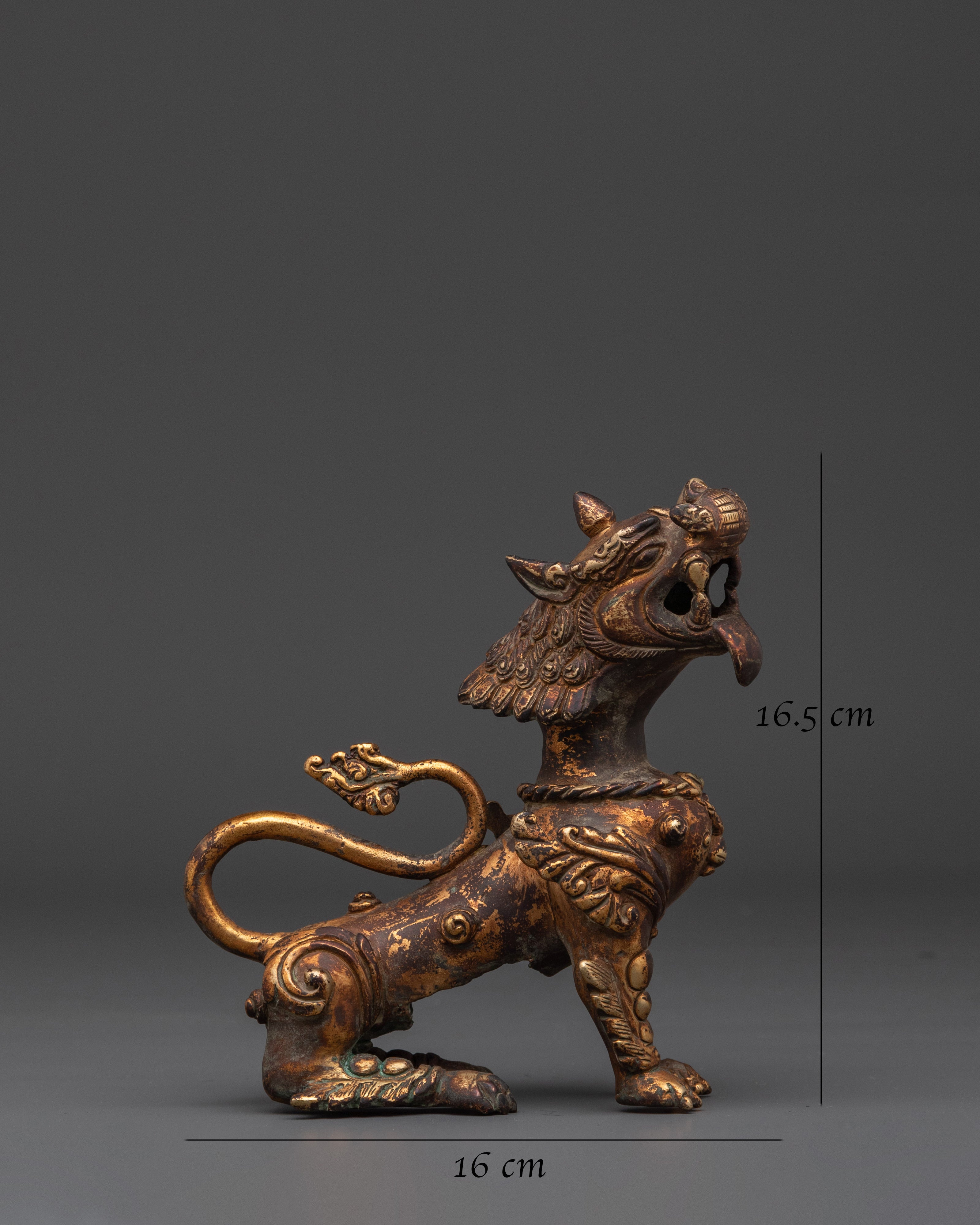 Handcrafted Lion Statue Set for Home Decor | Brass Tibetan Guardian Sculptures