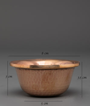 Sacred Ritual Offering Bowls Set | Handcrafted Copper Bowls with Buffed Finish
