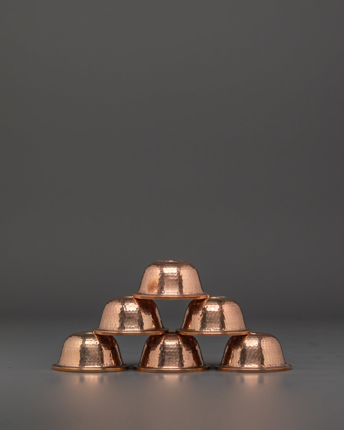 Sacred Ritual Offering Bowls Set | Handcrafted Copper Bowls with Buffed Finish