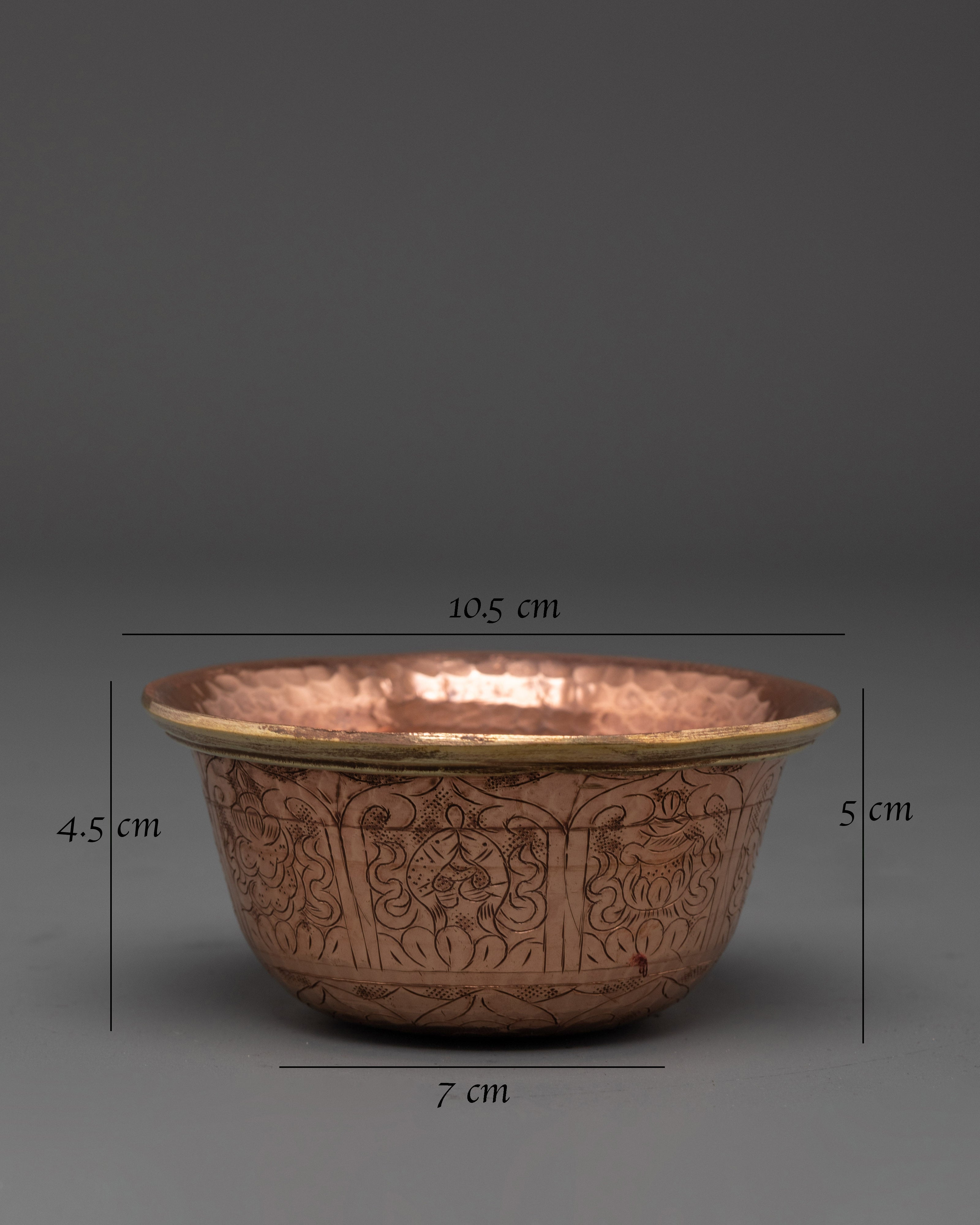 Copper Water Offering Bowl Set | Offering Bowl Set for Ritual Ceremonies