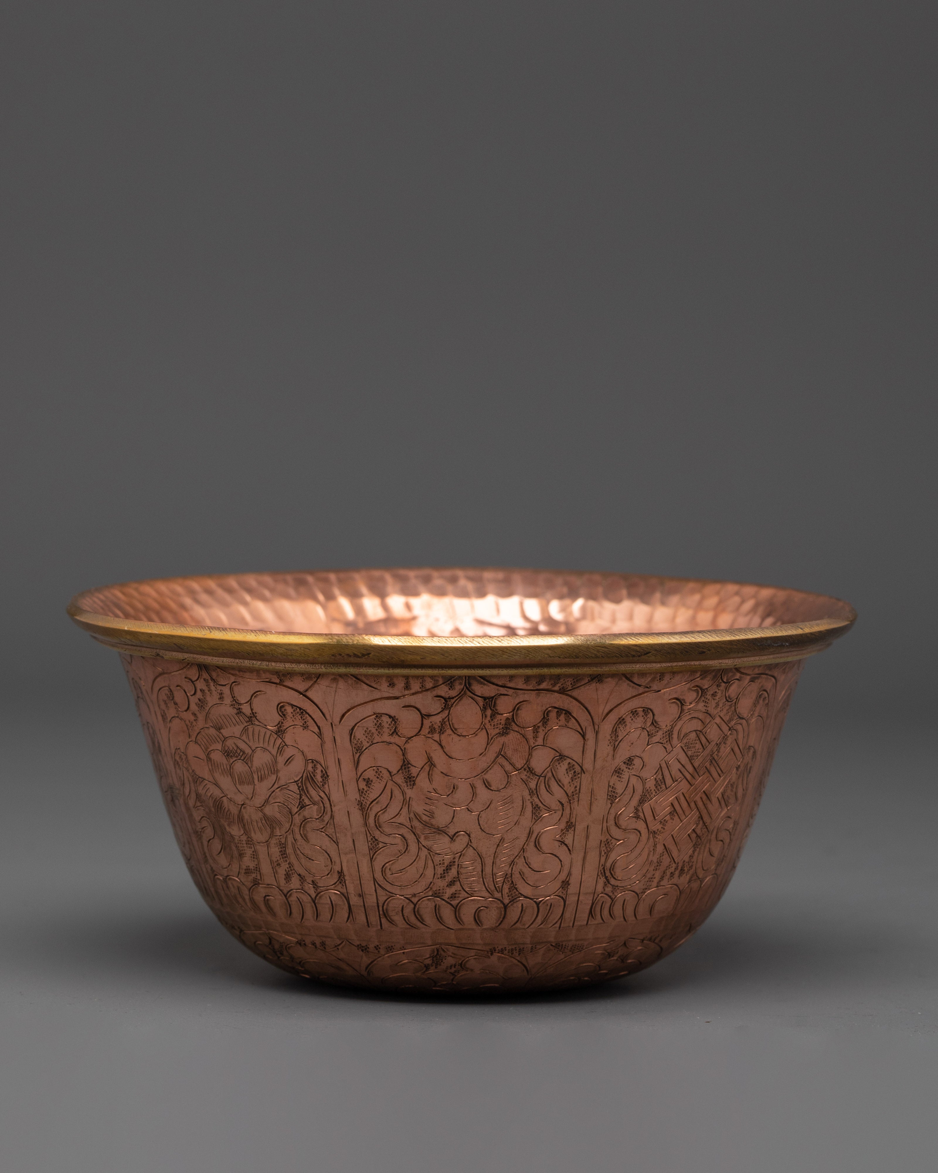 Copper Water Offering Bowl Set | Offering Bowl Set for Ritual Ceremonies