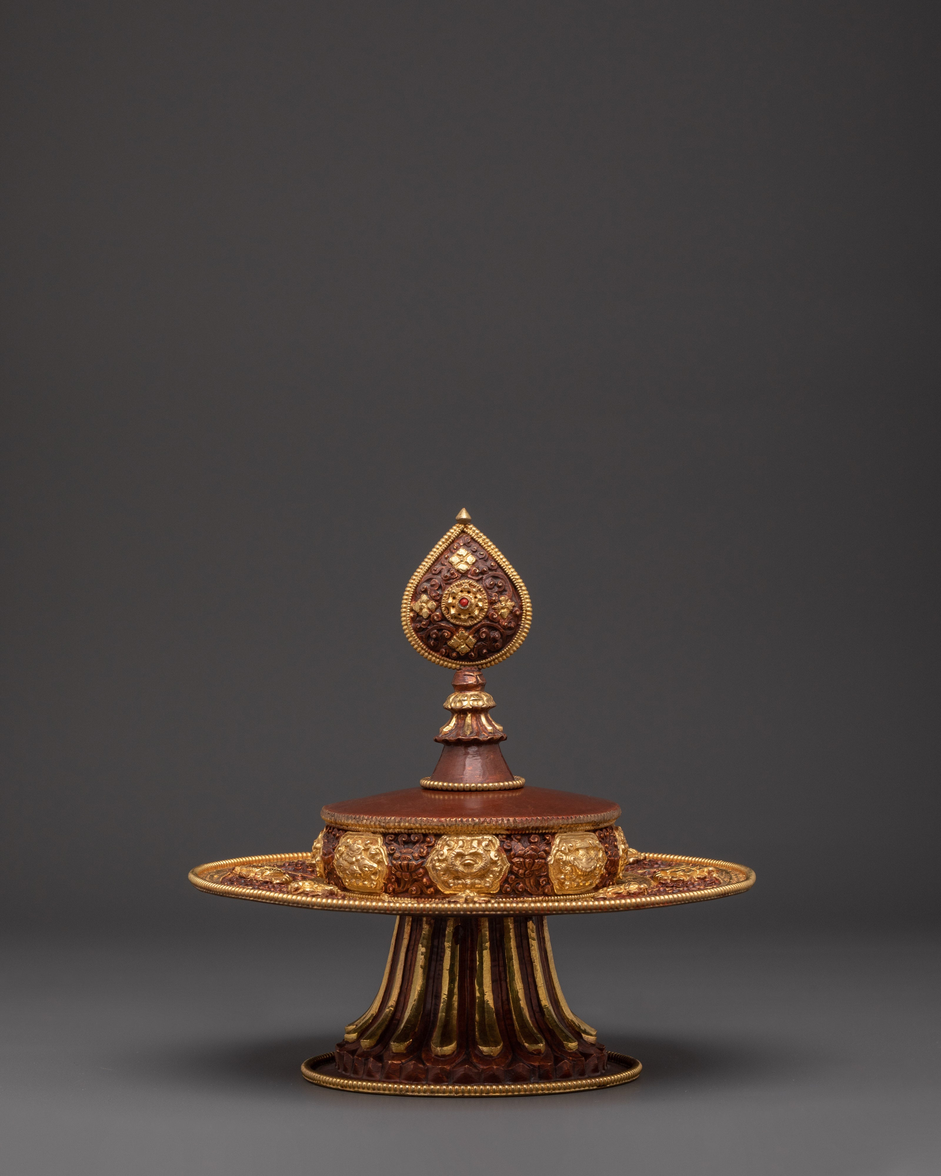 Gold Plated Mandala for Rituals | Sacred Altar Decor for Meditation and Puja