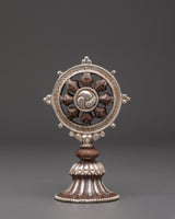 Oxidized Copper Dharma Wheel